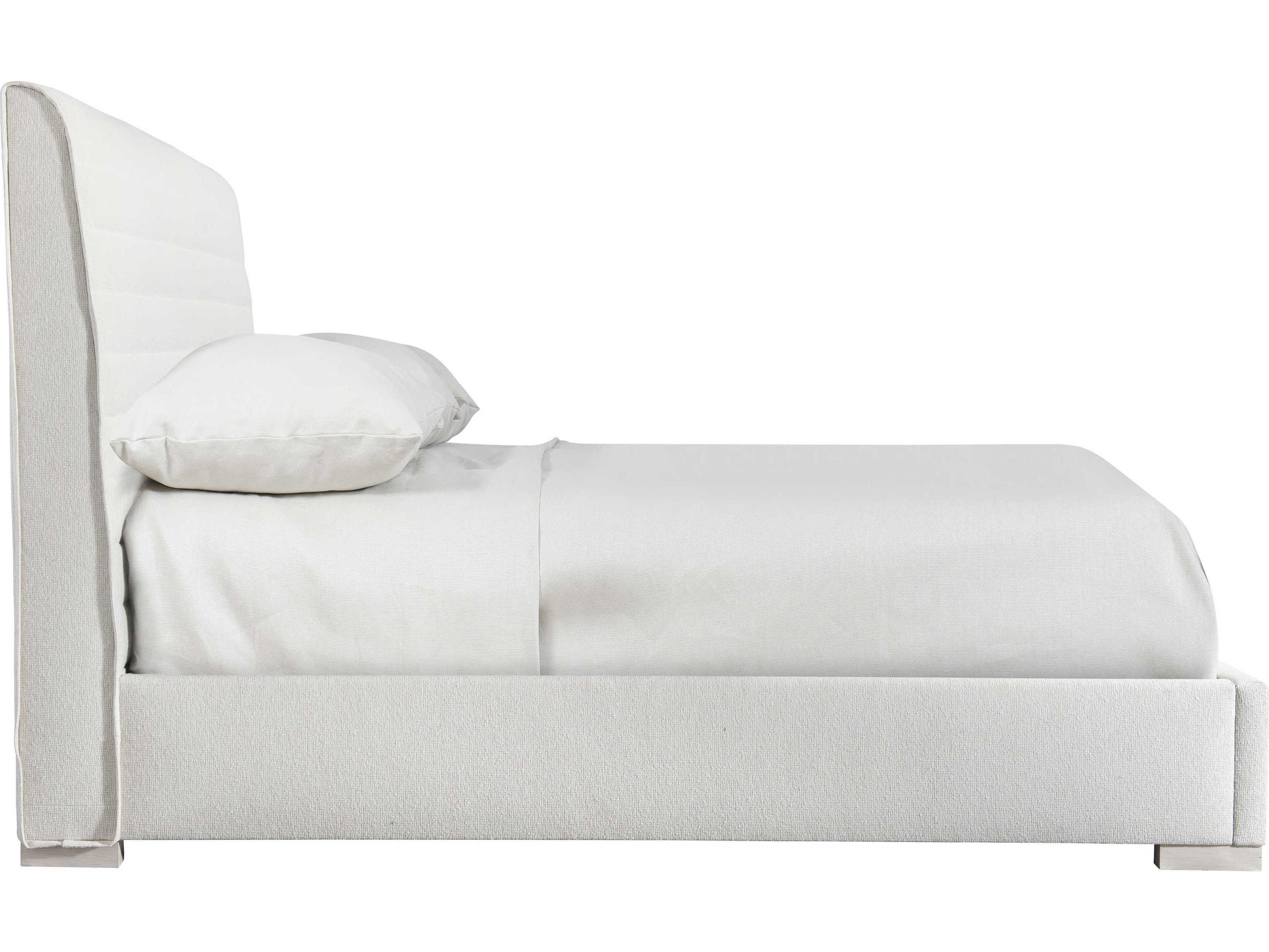 Bernhardt Sereno Lutra White Upholstered Queen Panel Bed