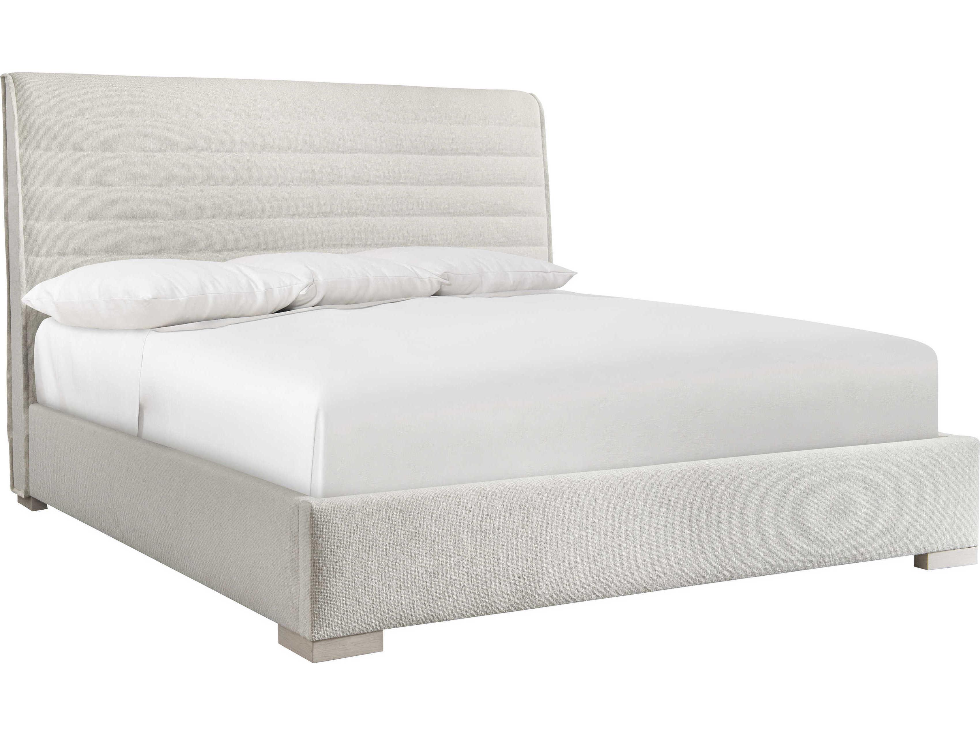 Bernhardt Sereno Lutra White Upholstered California King Panel Bed