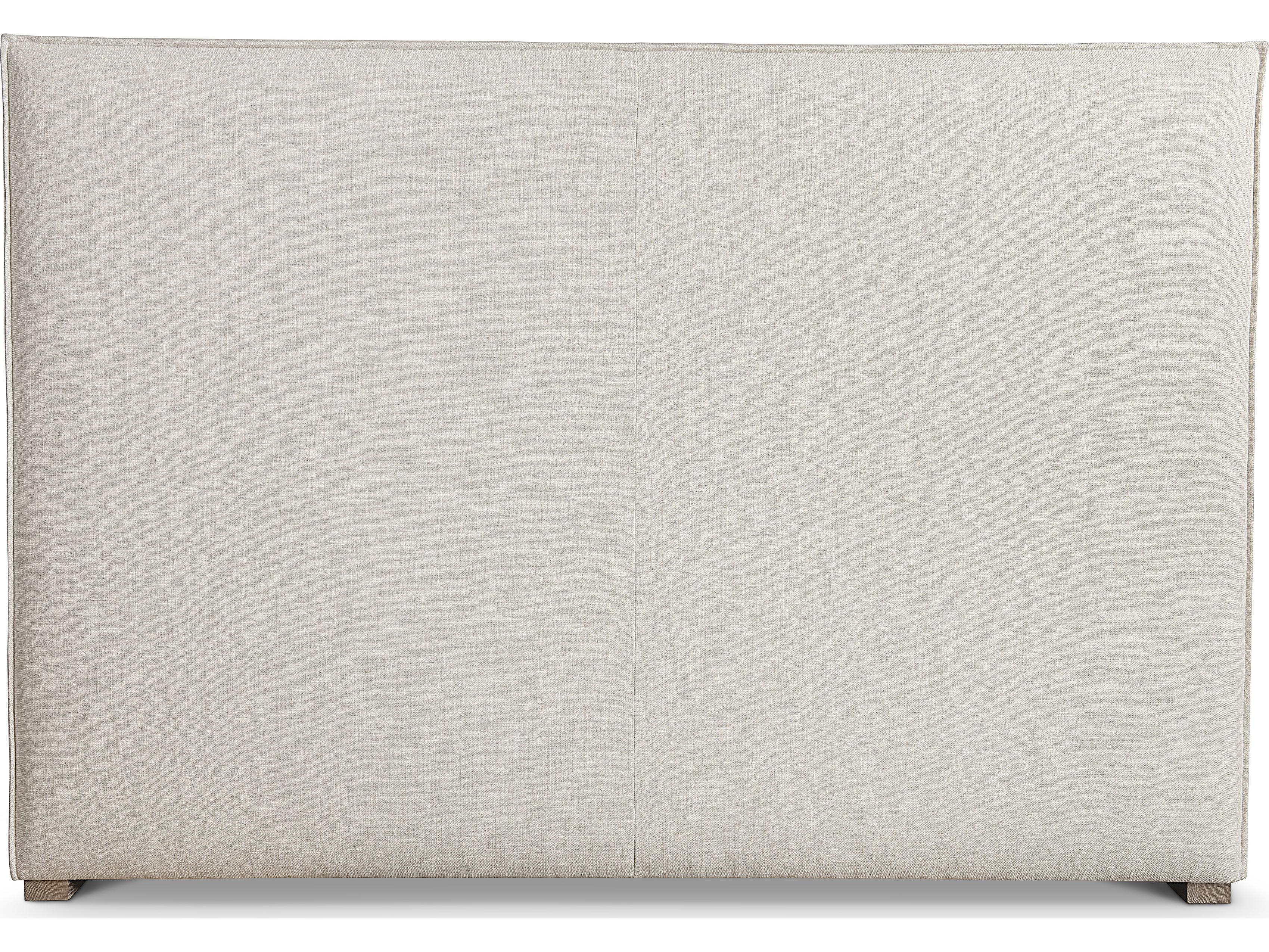 Bernhardt Tribeca Beige Oak Wood Upholstered California King Panel Bed