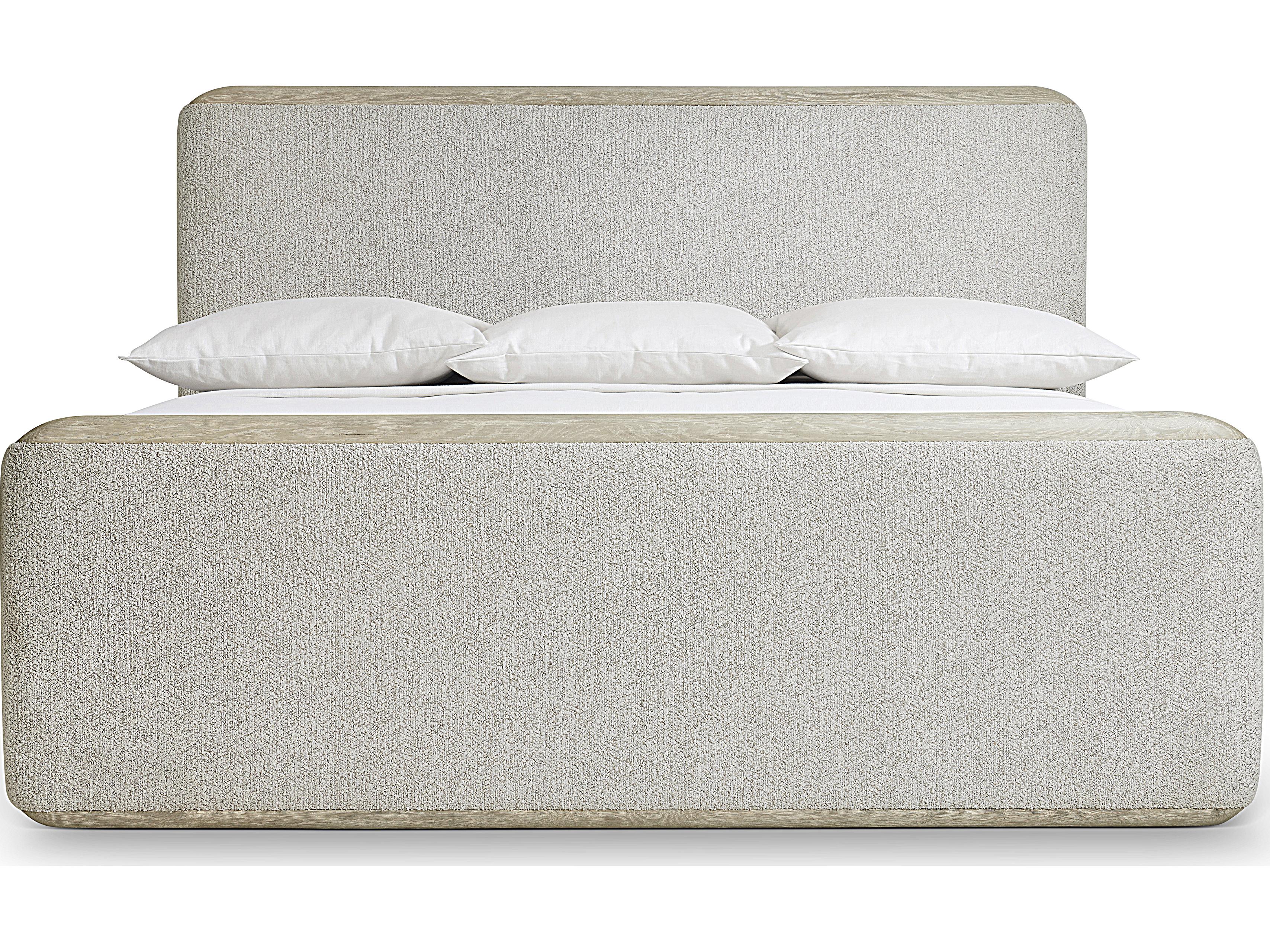 Bernhardt Arcadia Clay Gray Upholstered Queen Panel Bed