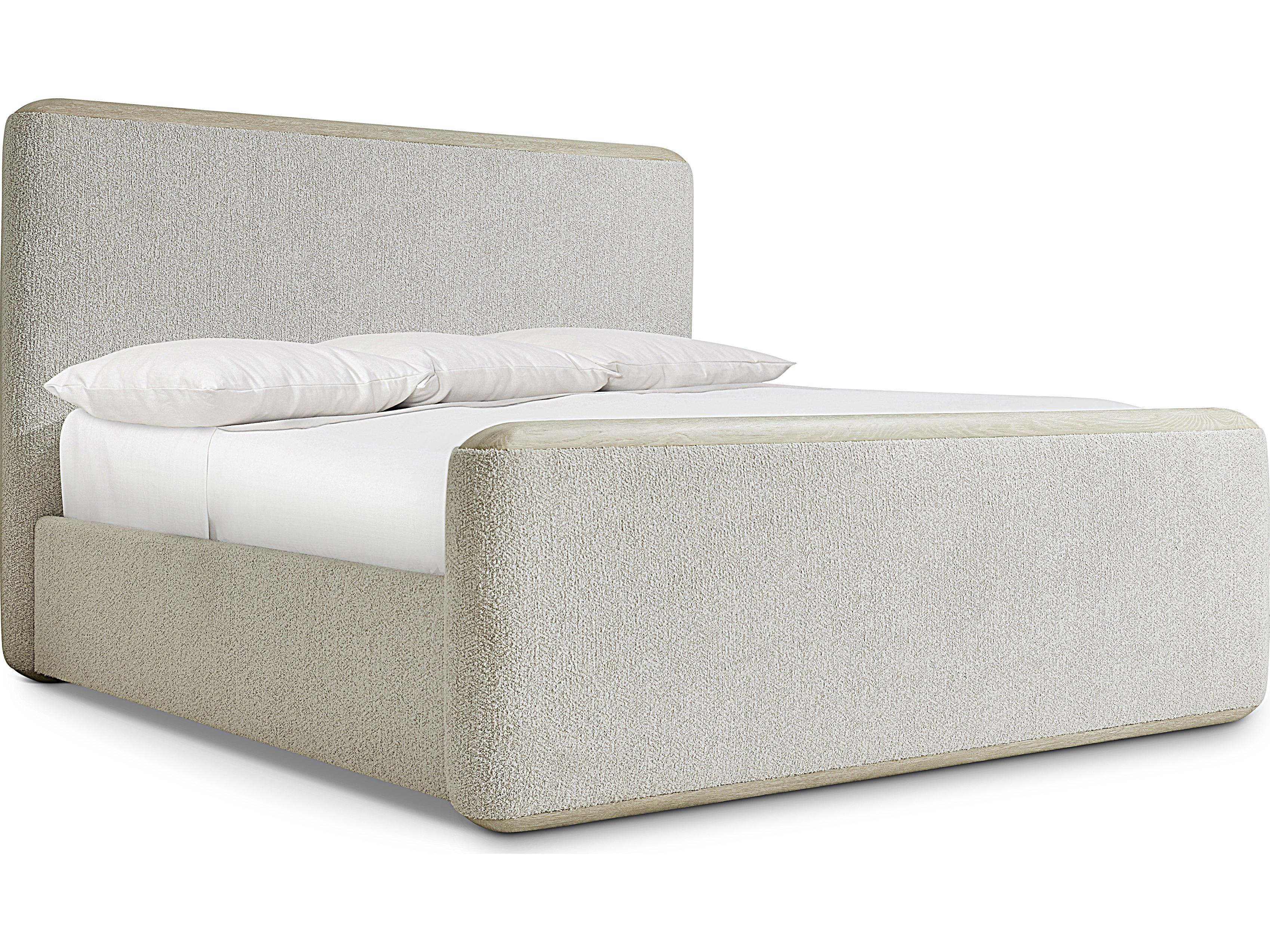 Bernhardt Arcadia Clay Gray Upholstered King Panel Bed