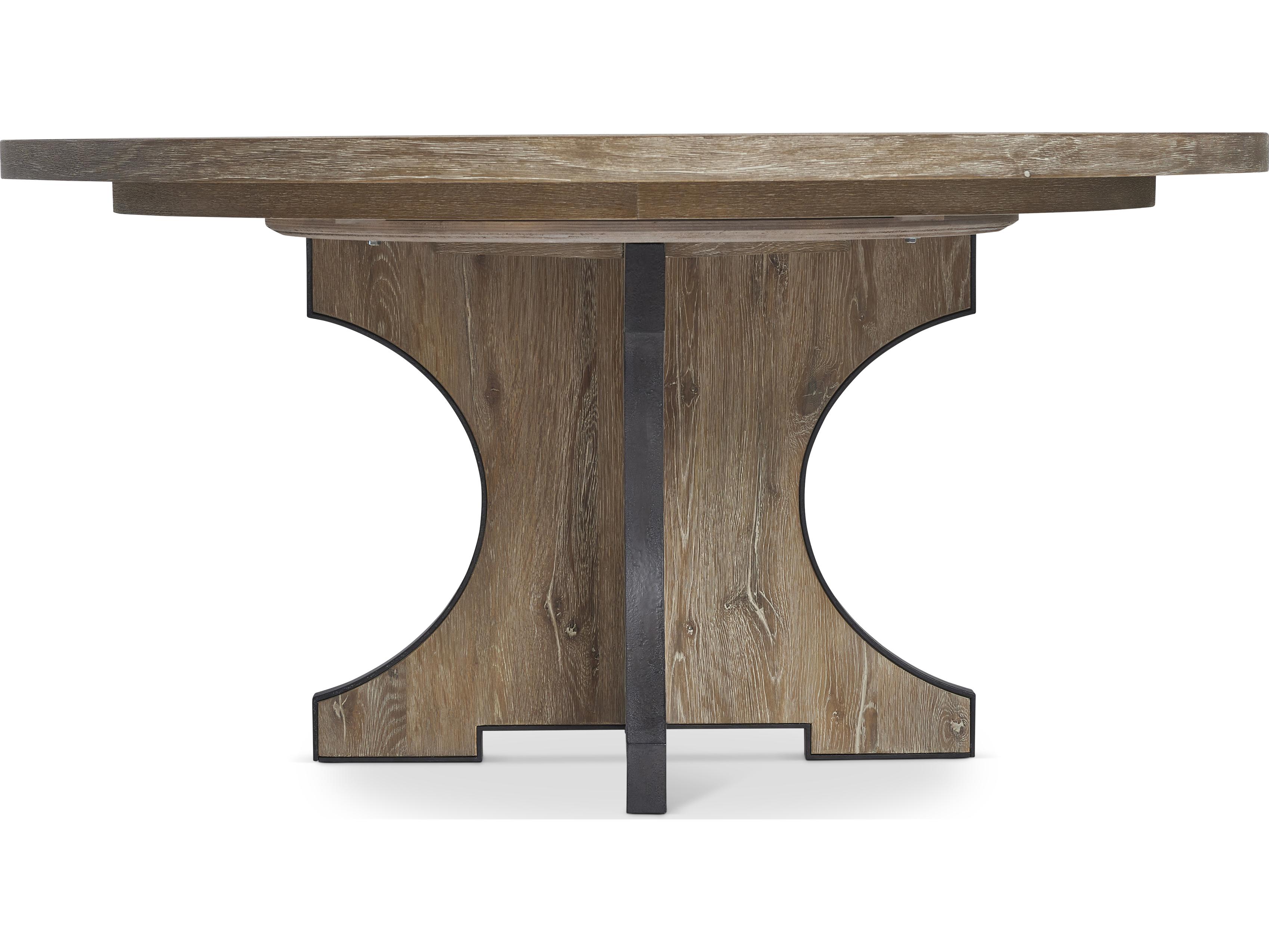 Bernhardt Tribeca Round Wood Aurum Dining Table