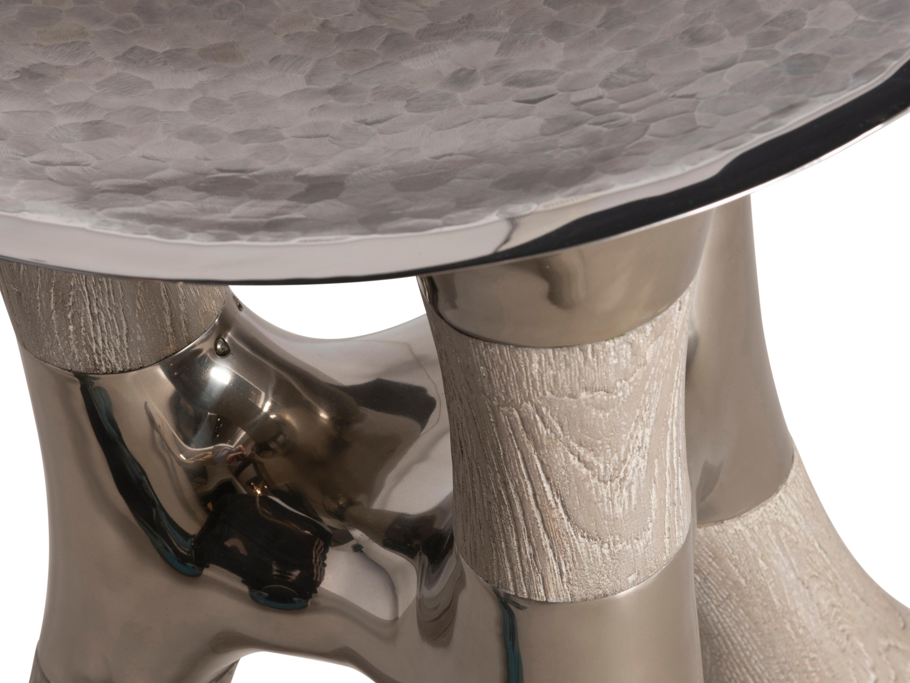 Bernhardt Dalton Round Glass Greige Dining Table