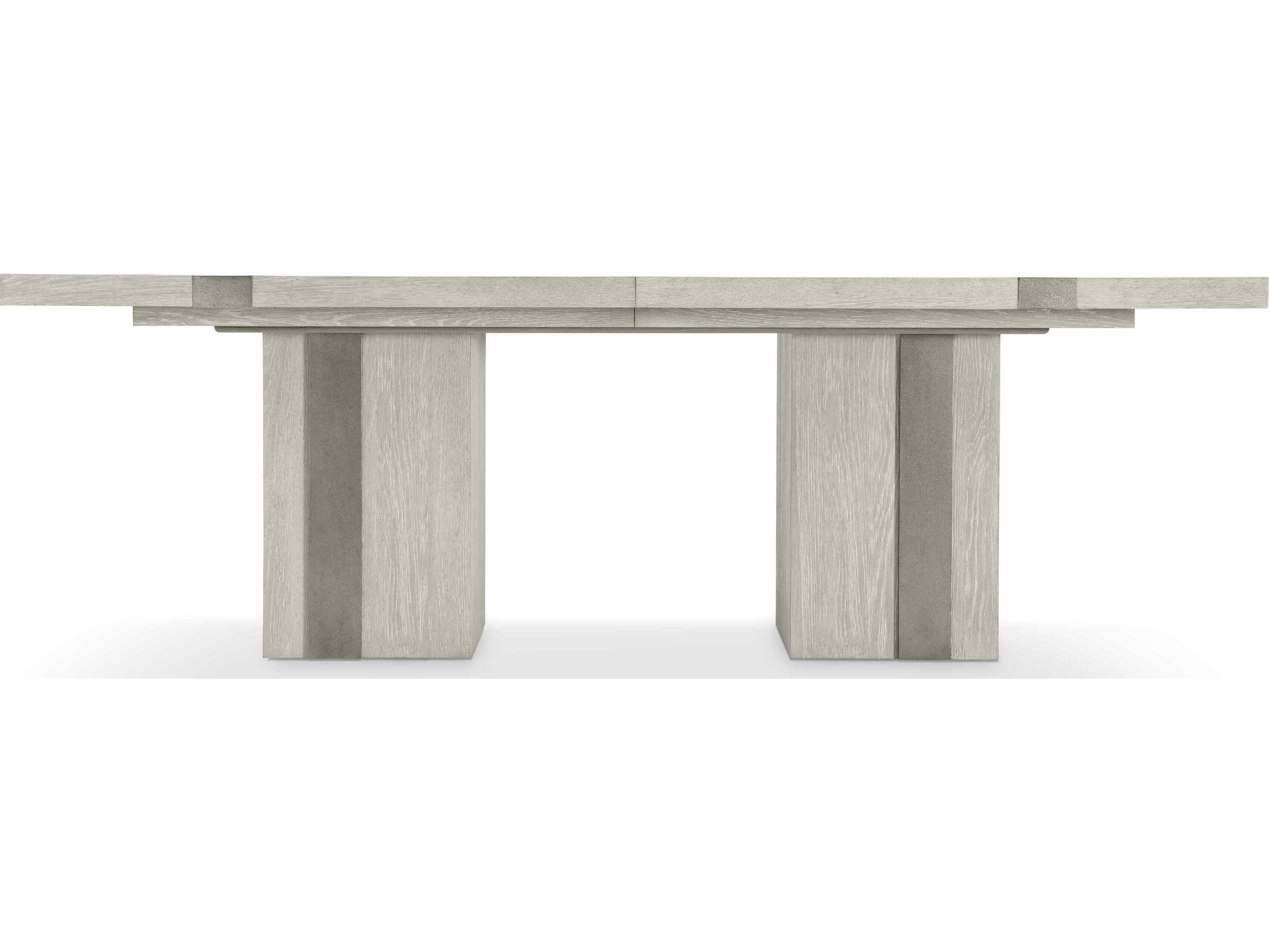 Bernhardt Tempo Rectangular Wood Beige Dining Table