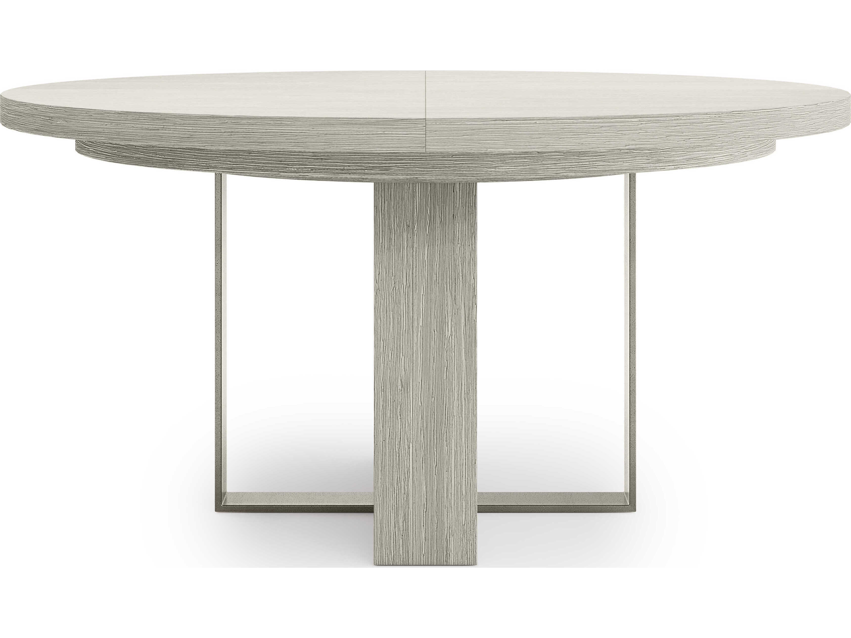 Bernhardt Tempo Round Wood Beige Dining Table