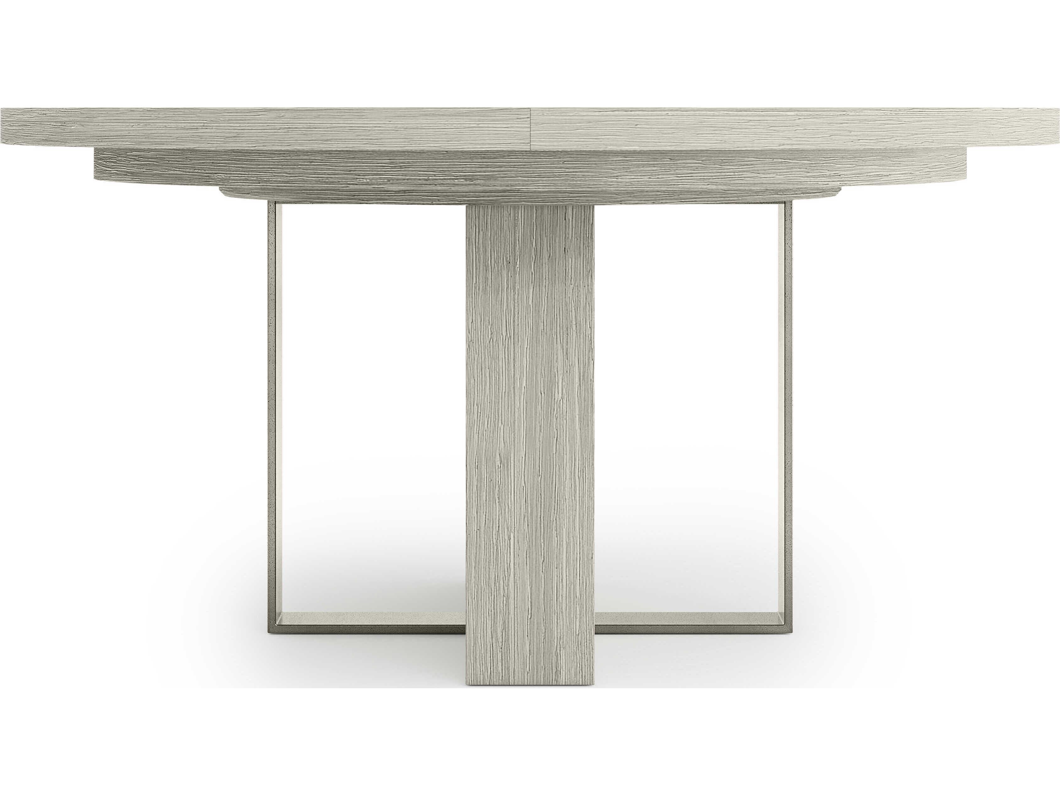 Bernhardt Tempo Round Wood Beige Dining Table