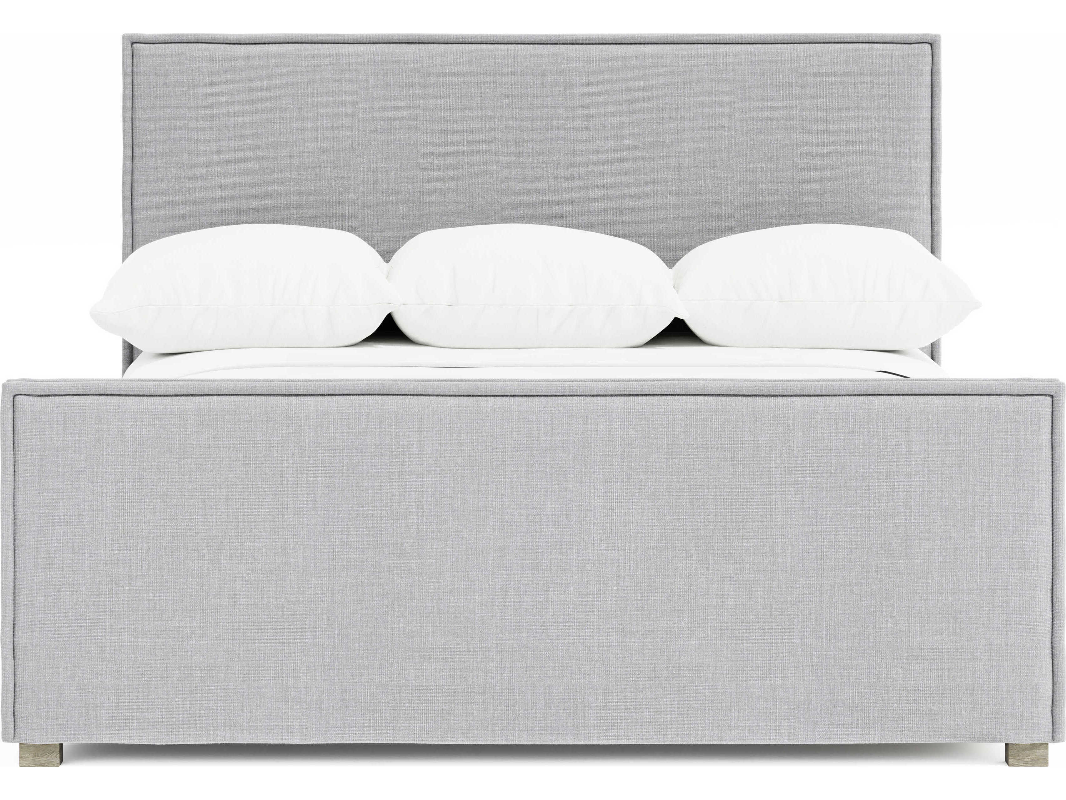Bernhardt Highland Park Gray Upholstered Queen Panel Bed