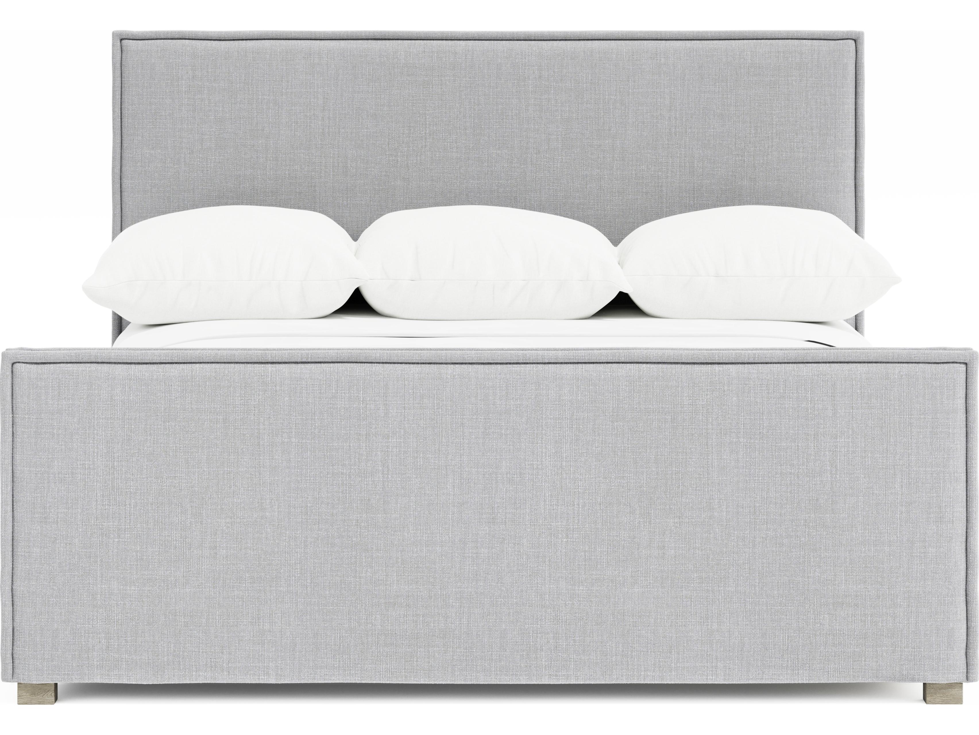 Bernhardt Highland Park Gray Upholstered Queen Panel Bed
