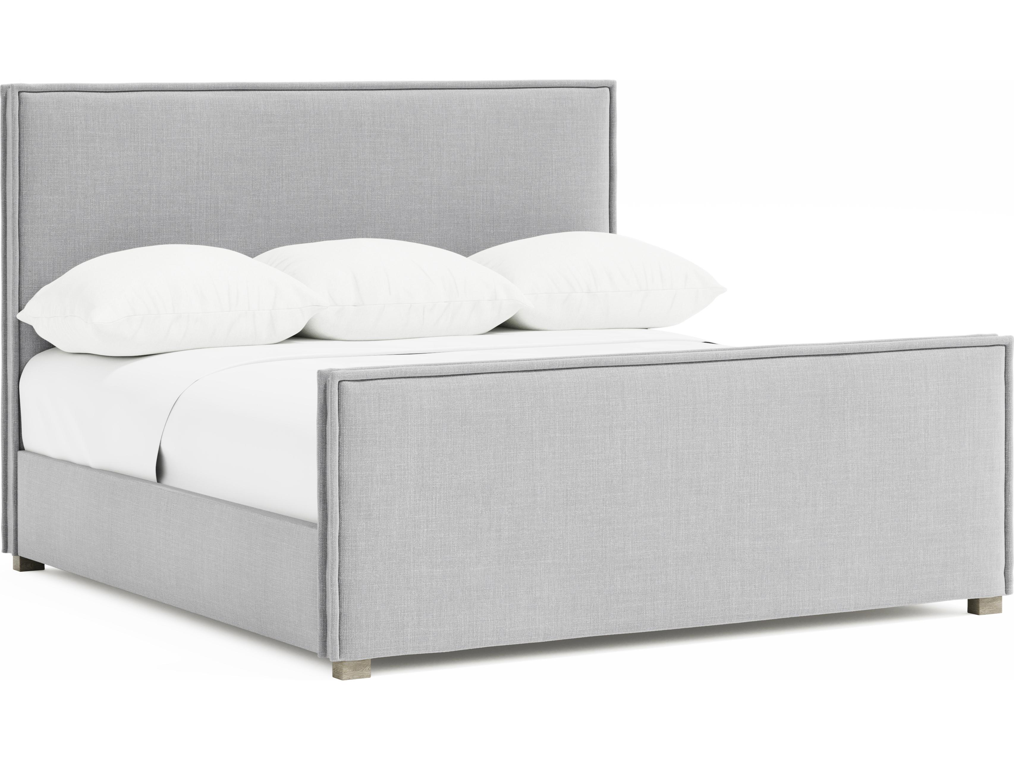 Bernhardt Highland Park Gray Upholstered King Panel Bed