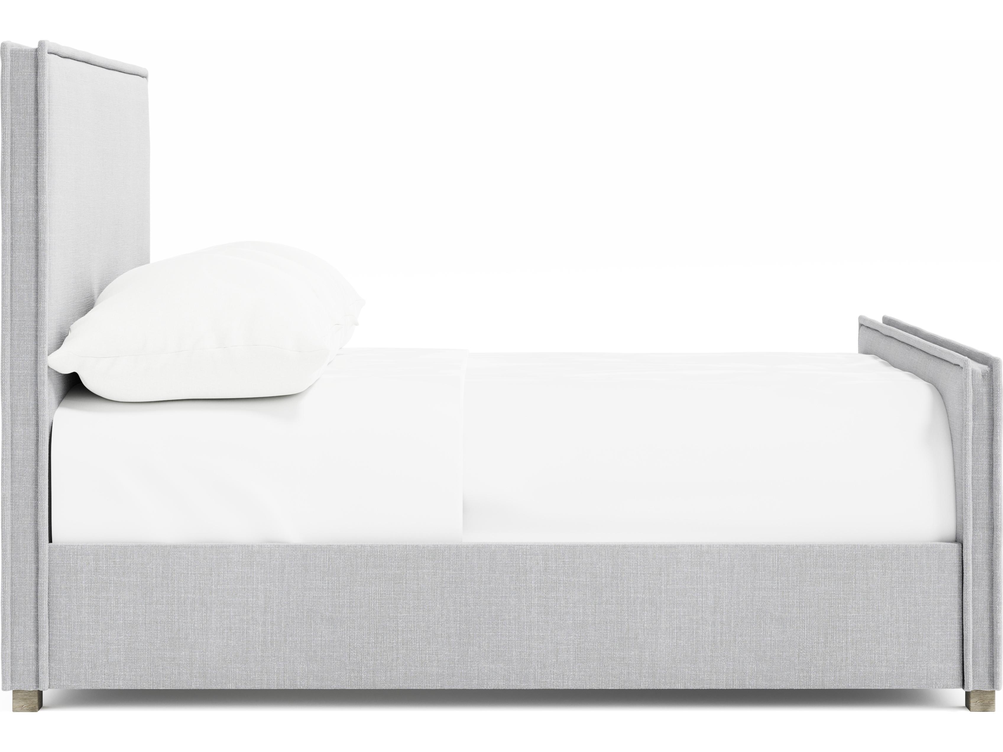 Bernhardt Highland Park Gray Upholstered King Panel Bed