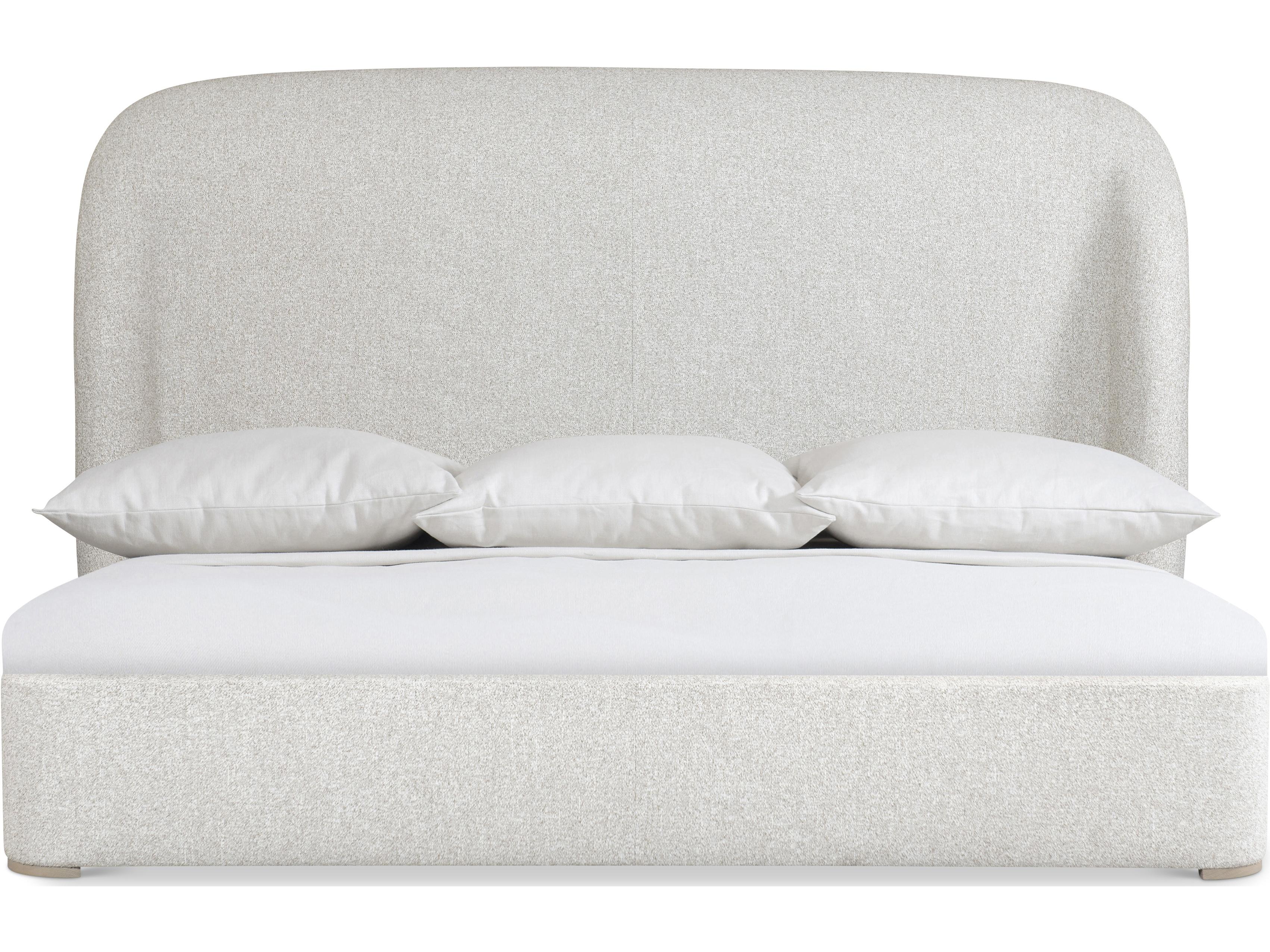 Bernhardt Loggia Beige Upholstered Queen Shelter Bed