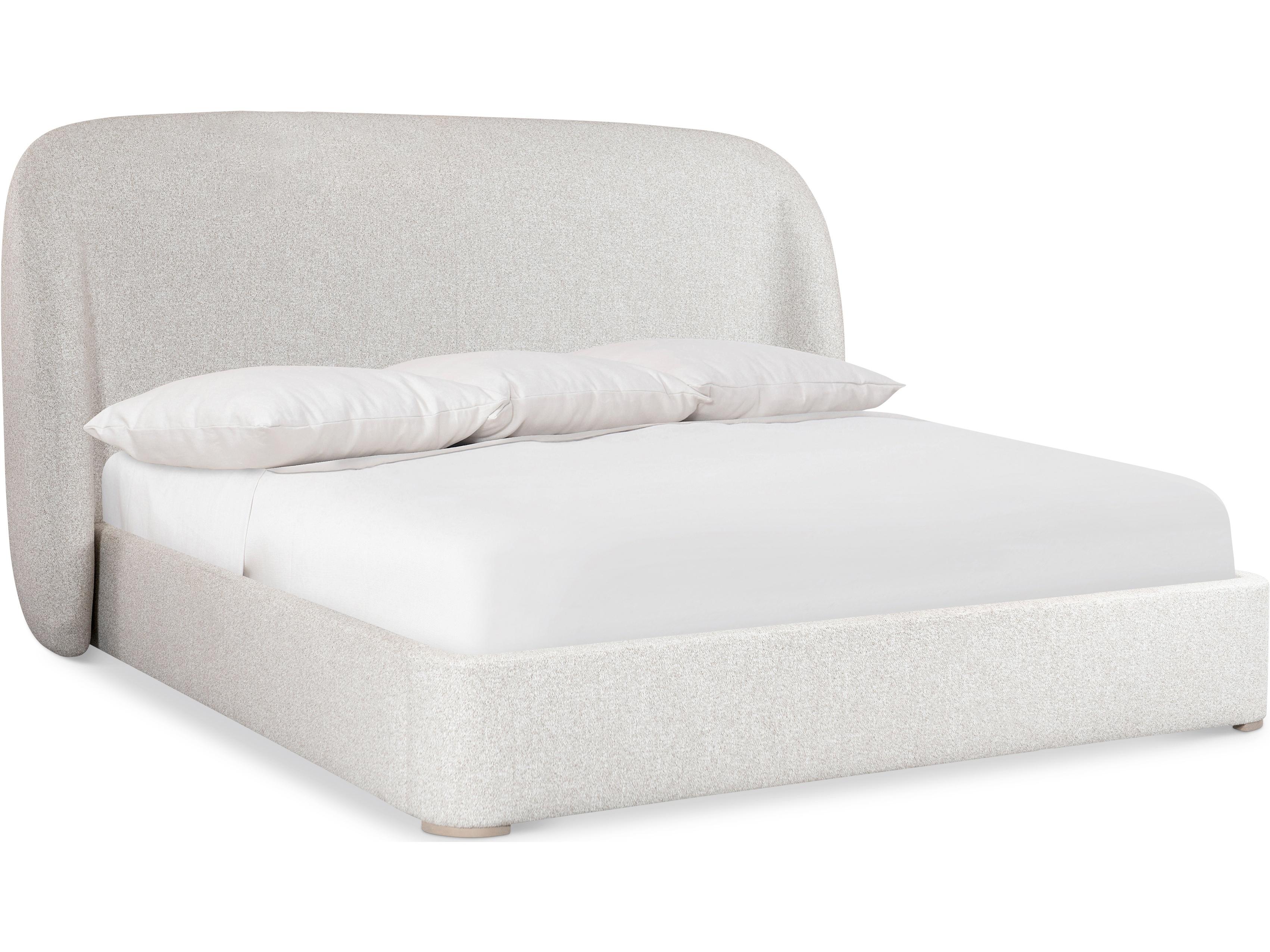 Bernhardt Loggia Beige Upholstered King Shelter Bed