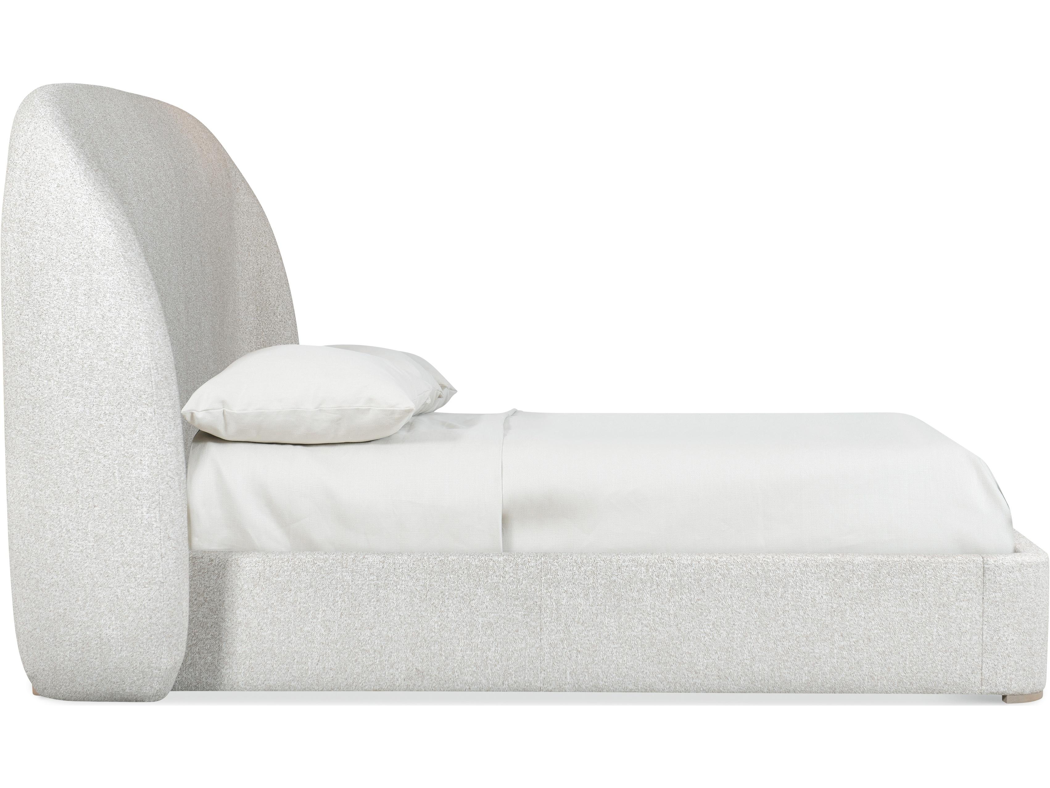 Bernhardt Loggia Beige Upholstered King Shelter Bed