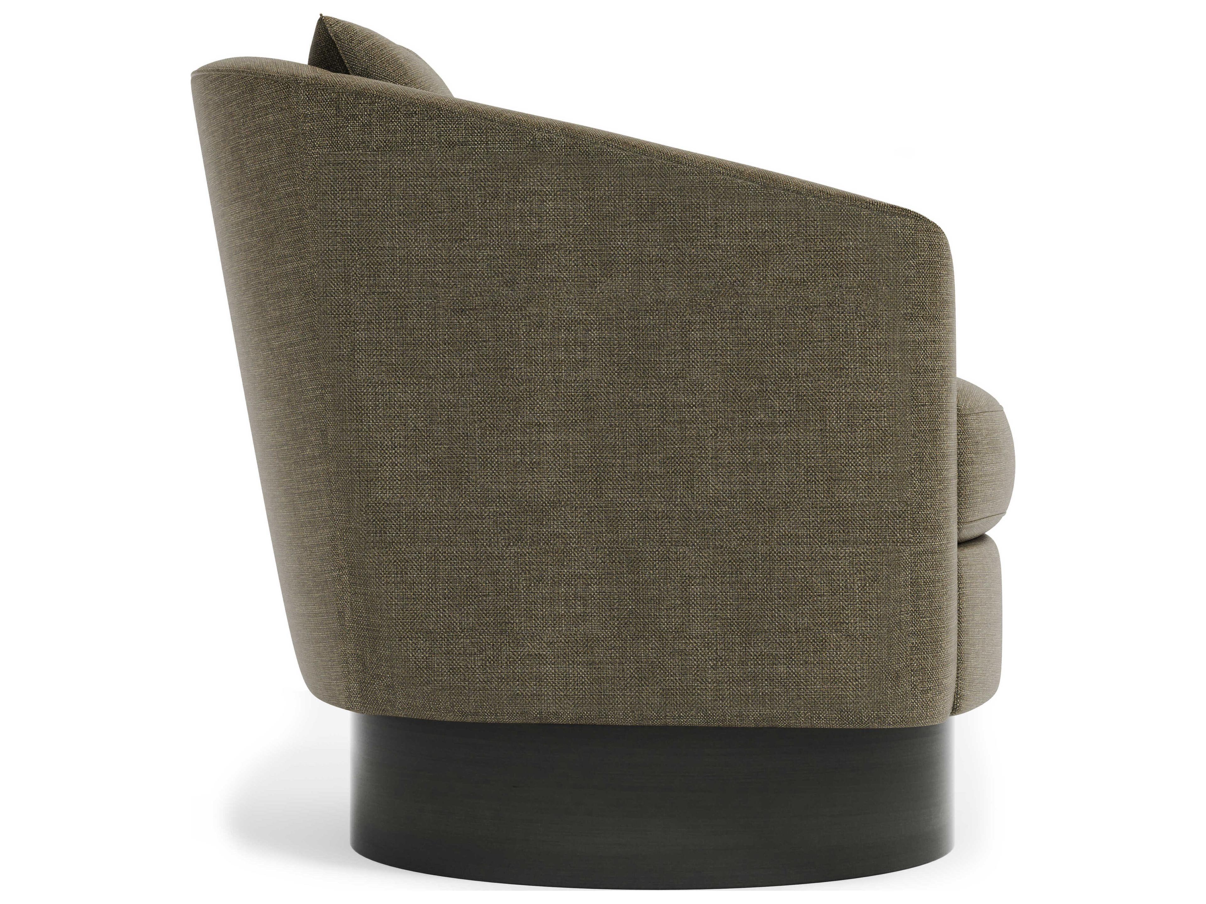 Bernhardt Camino Brown Fabric Swivel