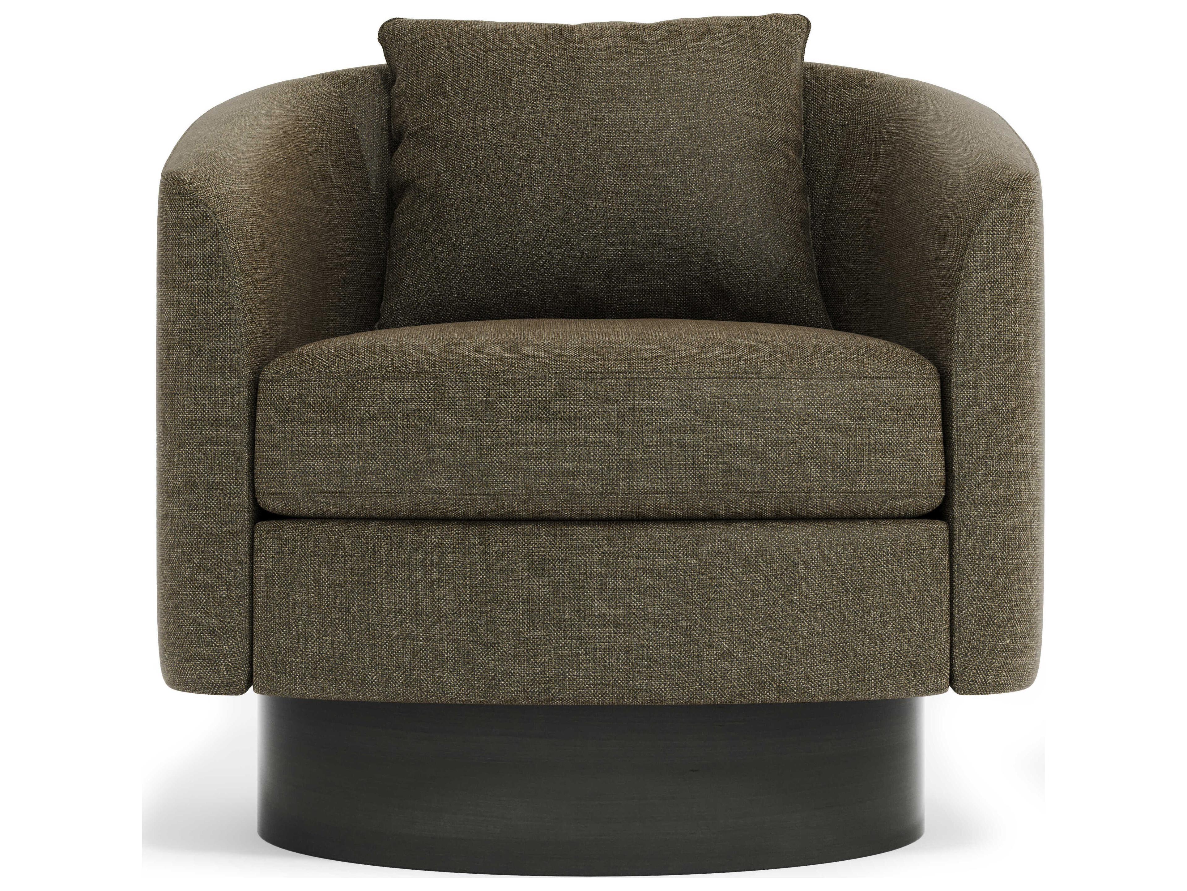Bernhardt Camino Brown Fabric Swivel