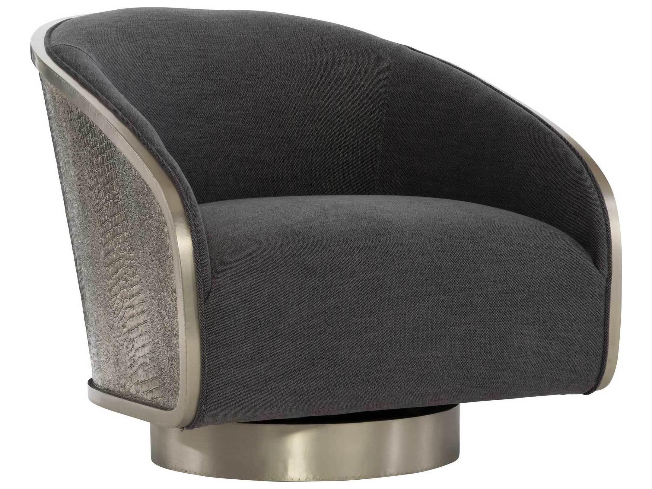 Bernhardt Miles Swivel Fabric Accent Chair