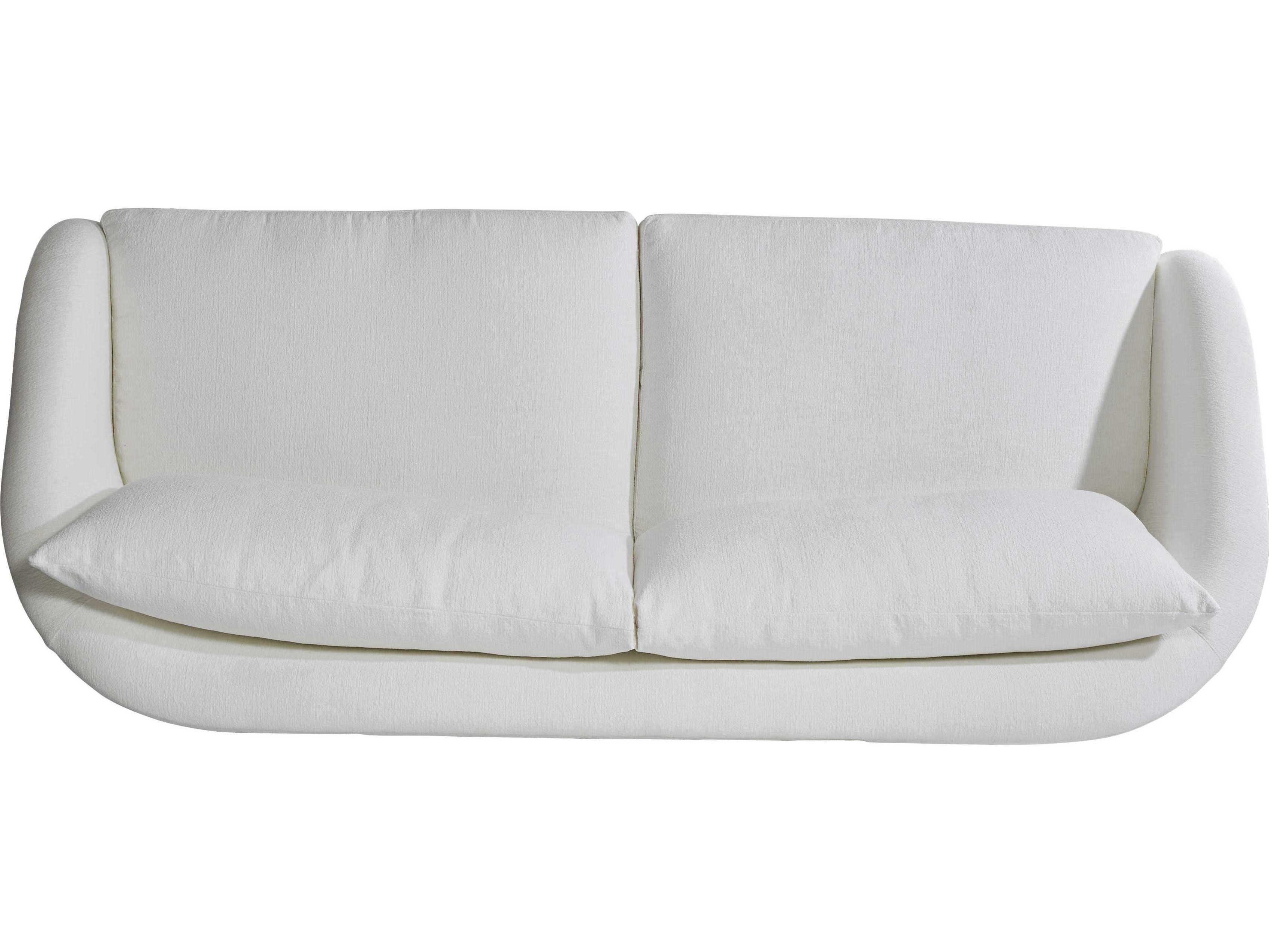 Bernhardt Matte Black White Upholstered Sofa