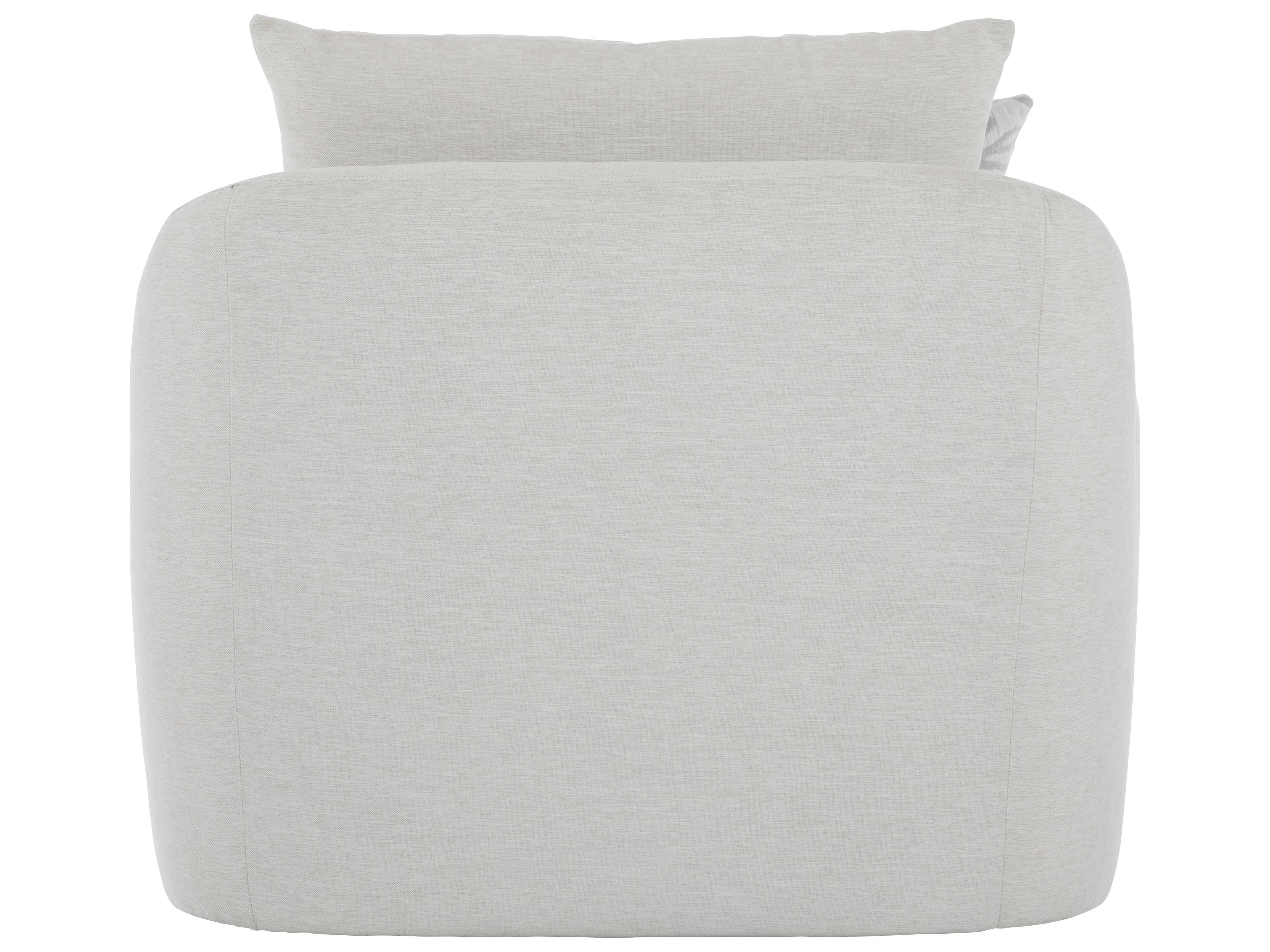 Bernhardt Plush Swivel White Accent Chair