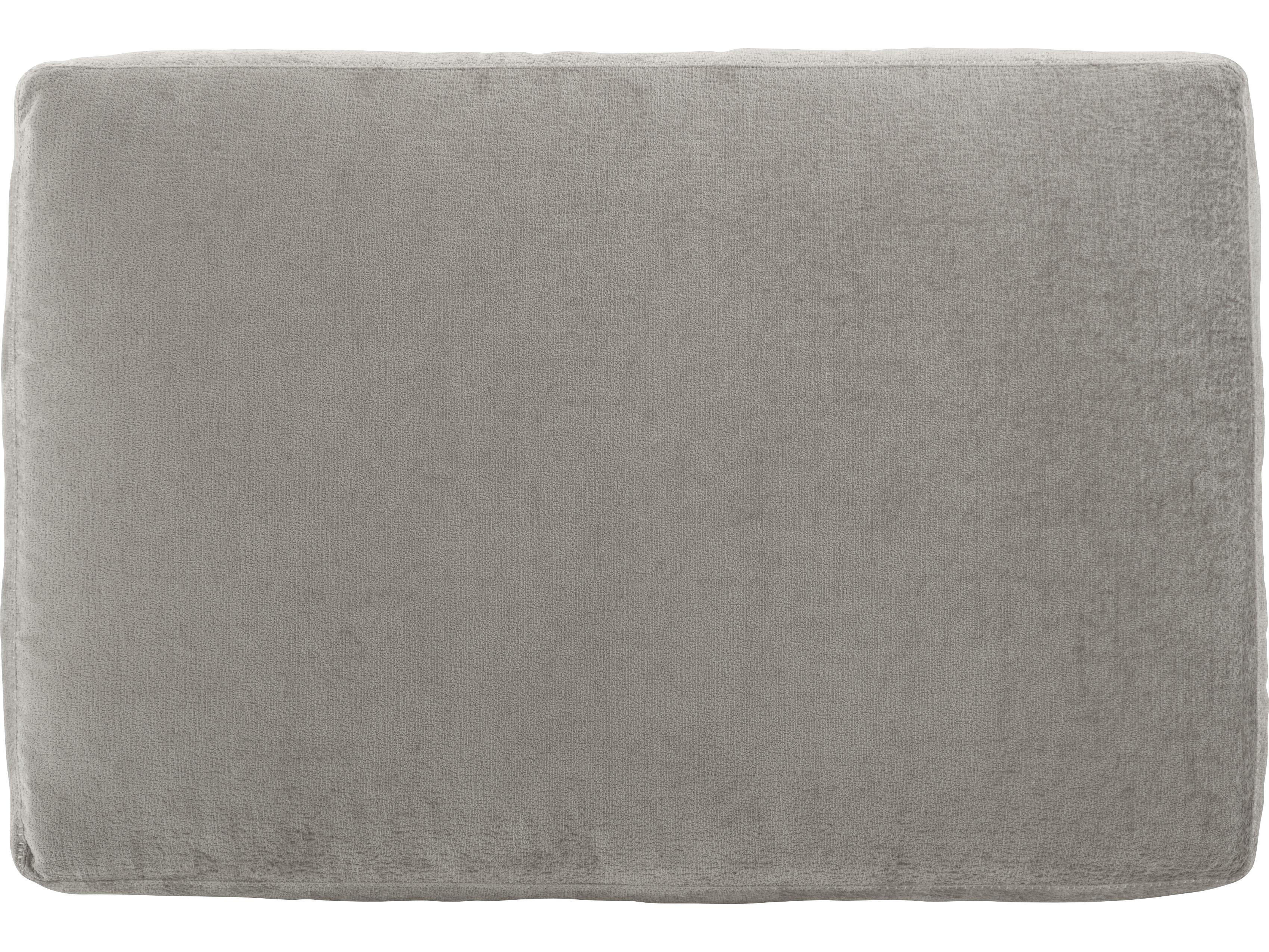 Bernhardt Plush Grey Upholstered Ottoman