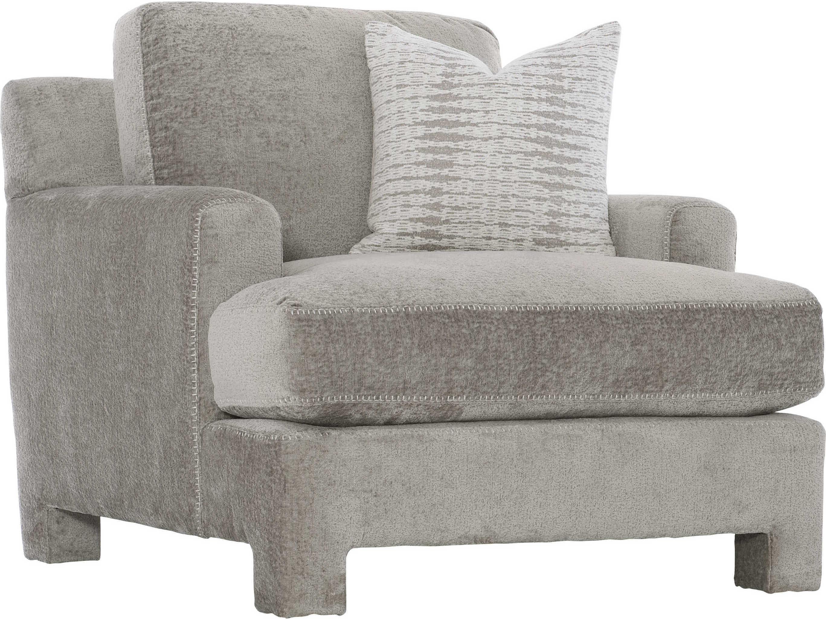 Bernhardt Plush Mily Gray Fabric Accent Chair