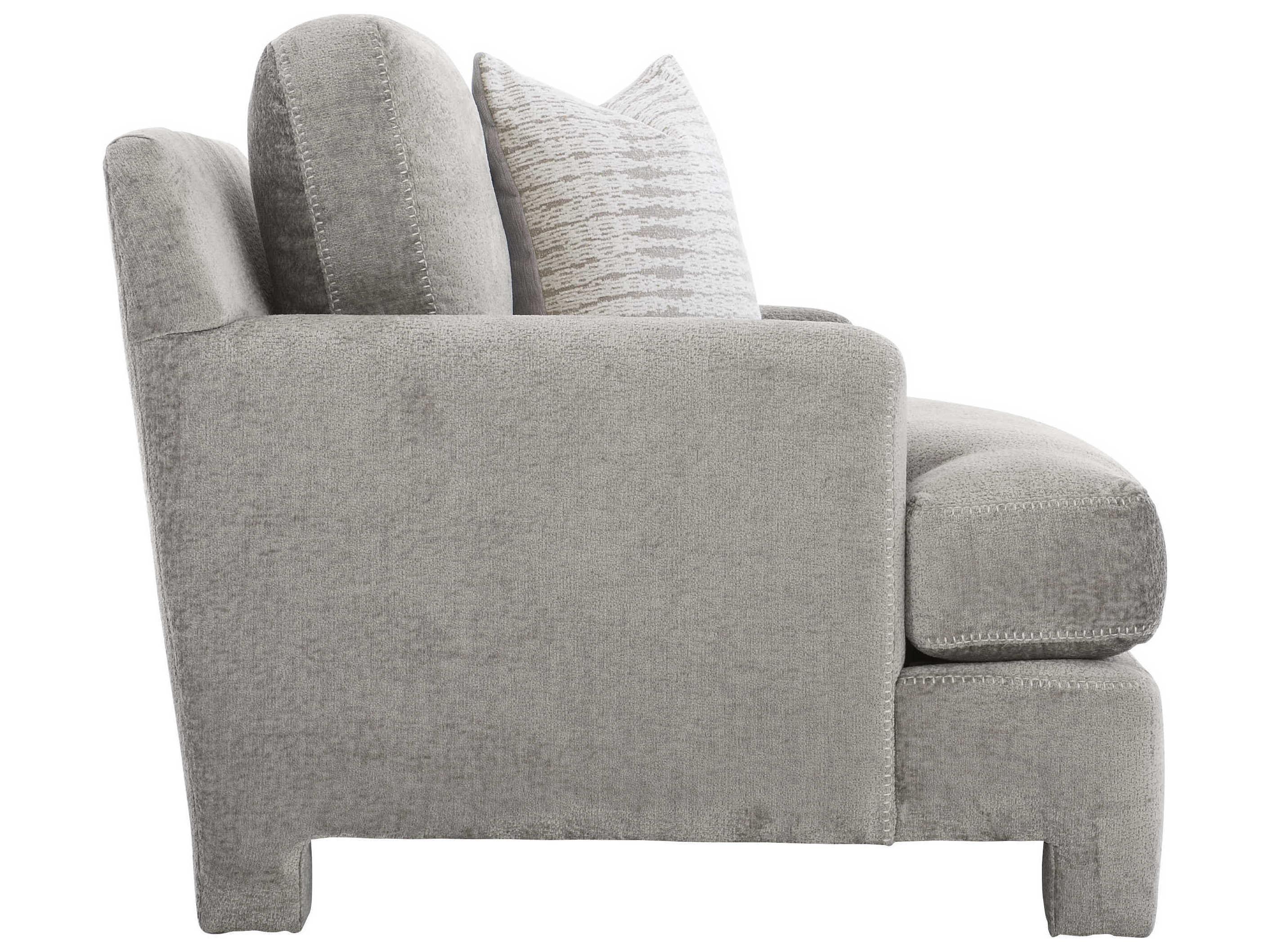 Bernhardt Plush Mily Gray Fabric Accent Chair
