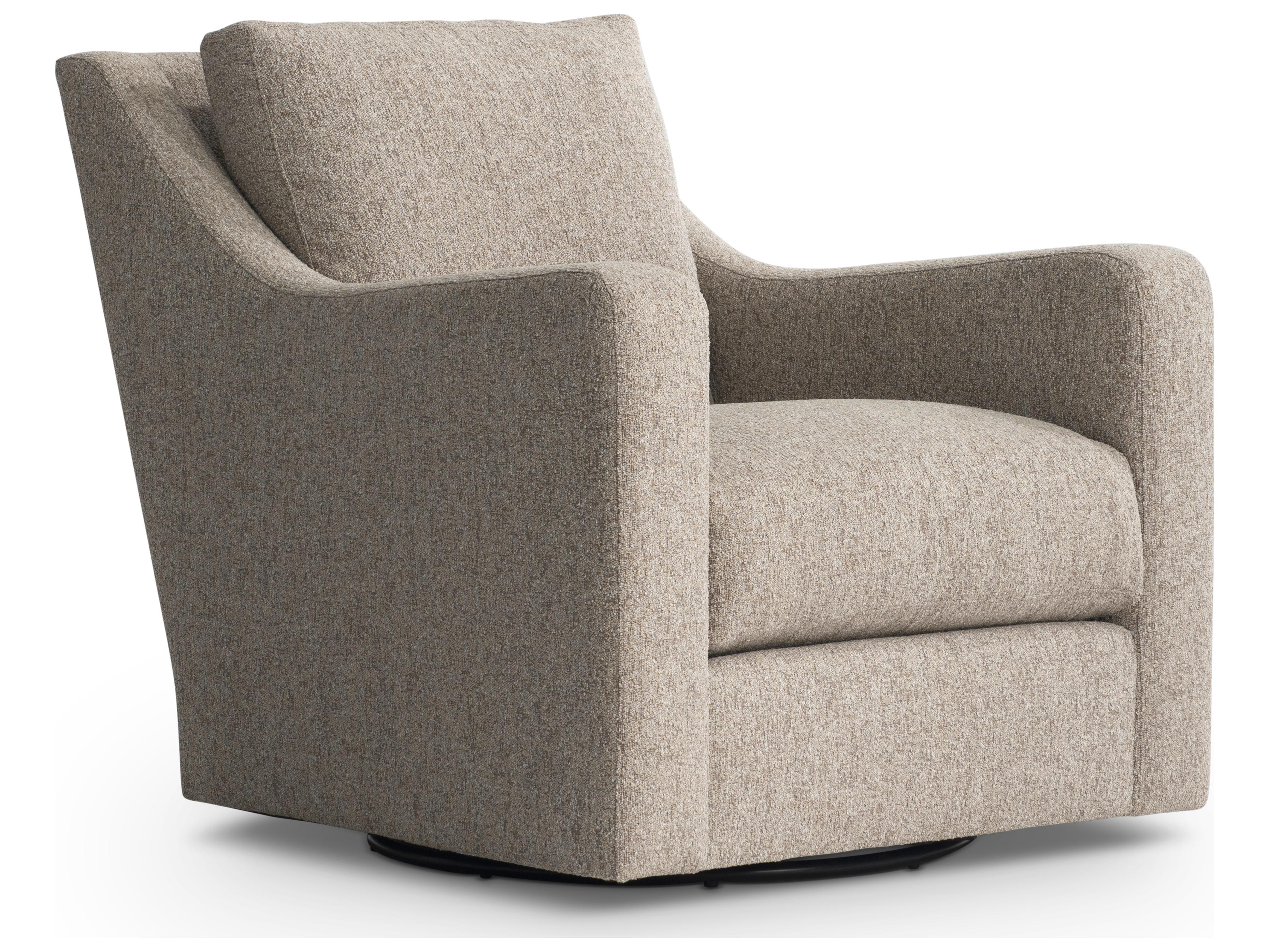 Bernhardt Plush Swivel Beige Accent Chair