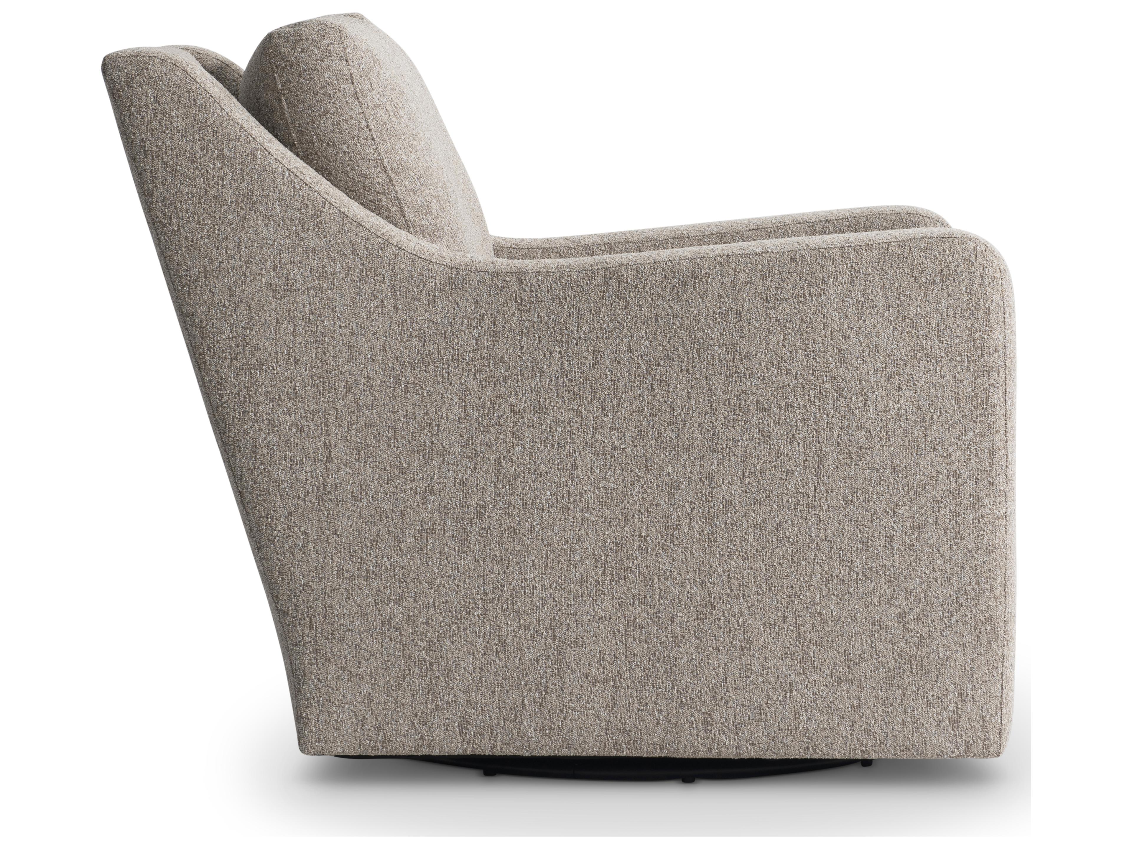 Bernhardt Plush Swivel Beige Accent Chair