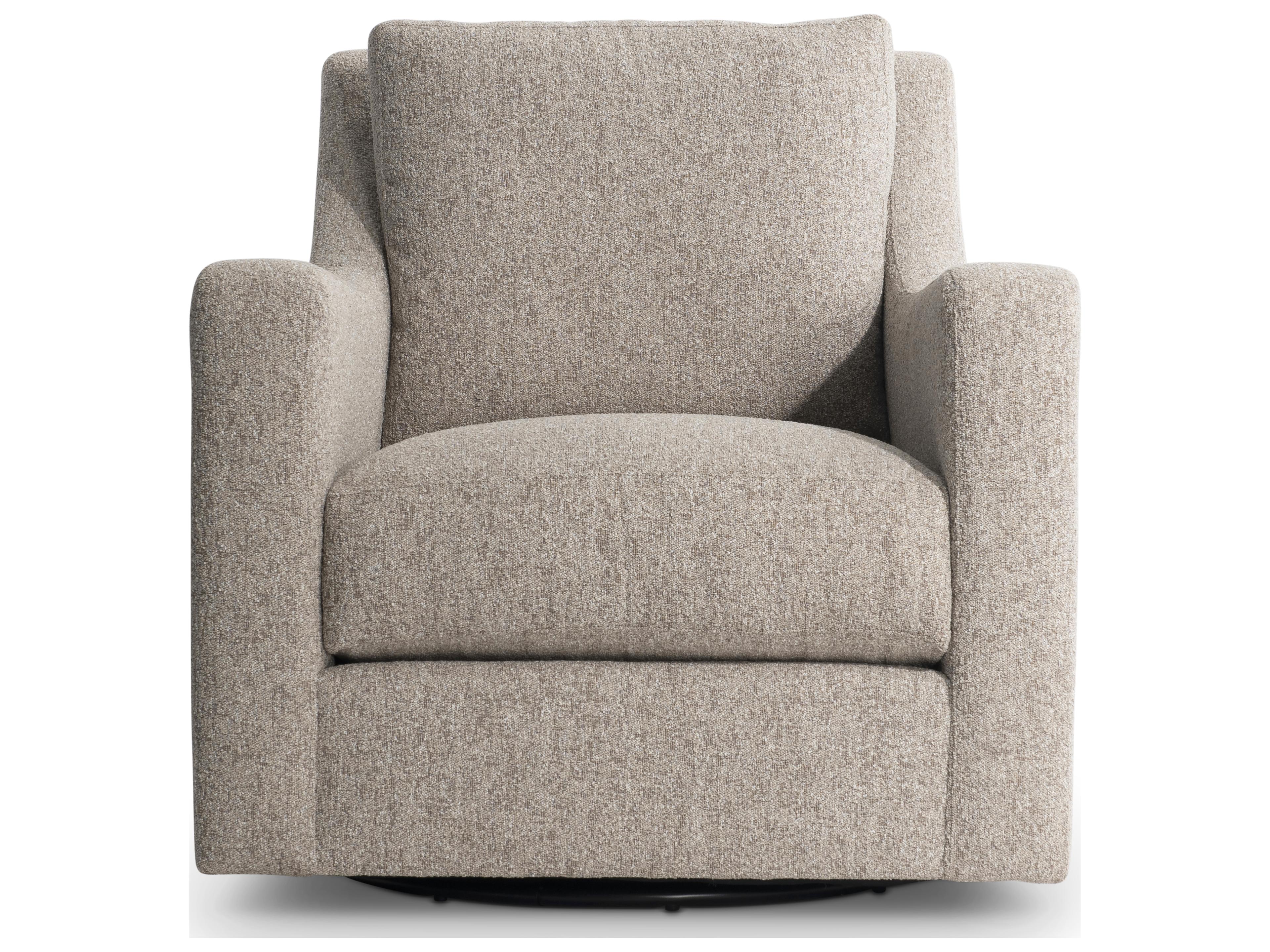 Bernhardt Plush Swivel Beige Accent Chair