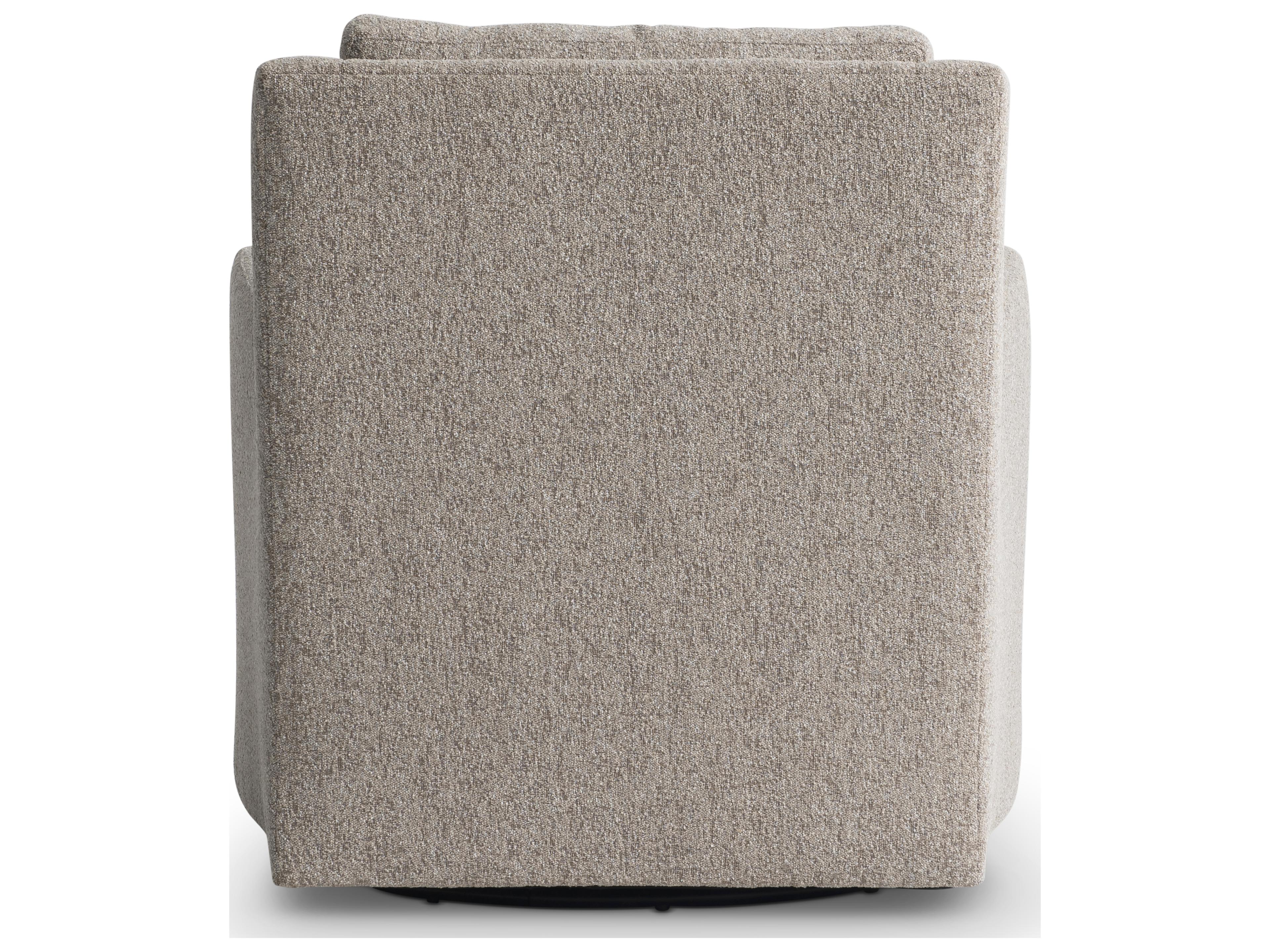 Bernhardt Plush Swivel Beige Accent Chair