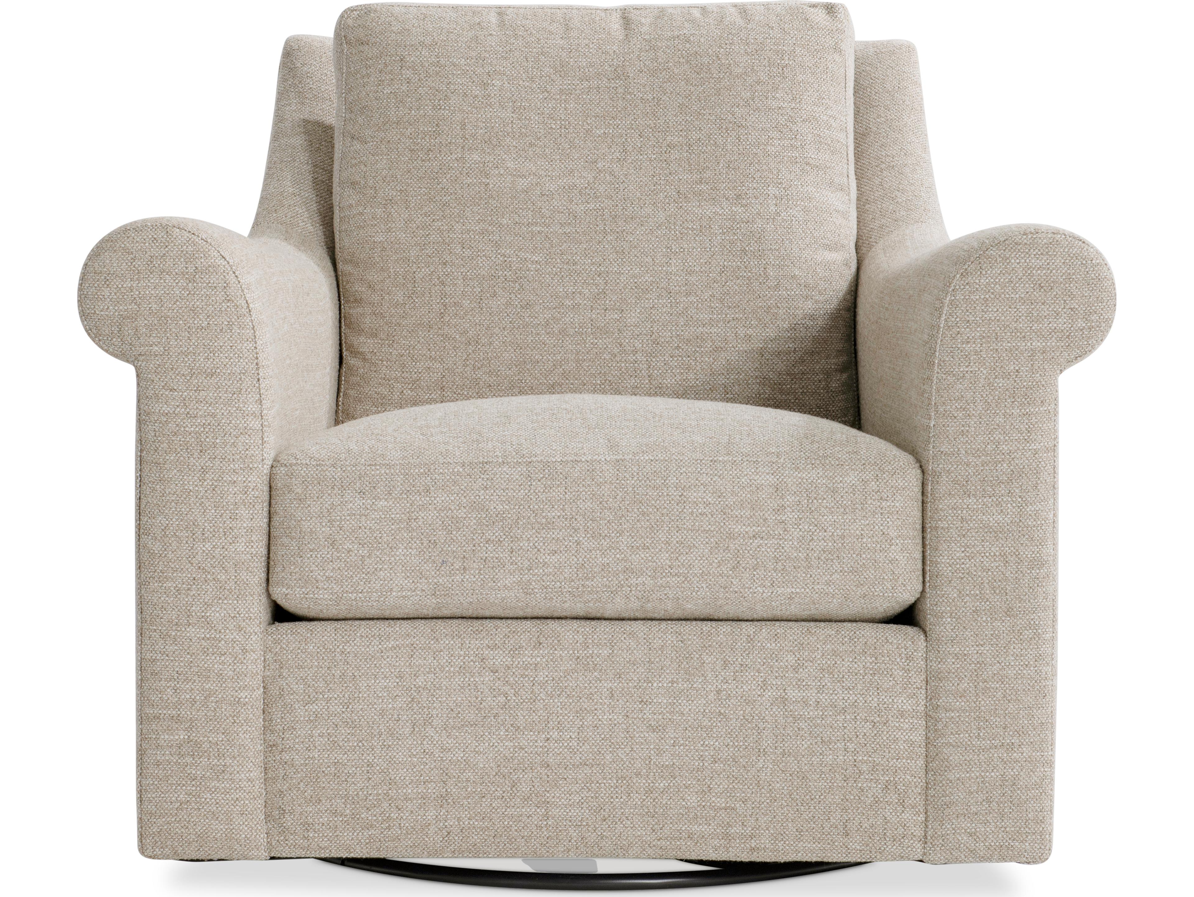 Bernhardt Keirnan Swivel Beige Accent Chair