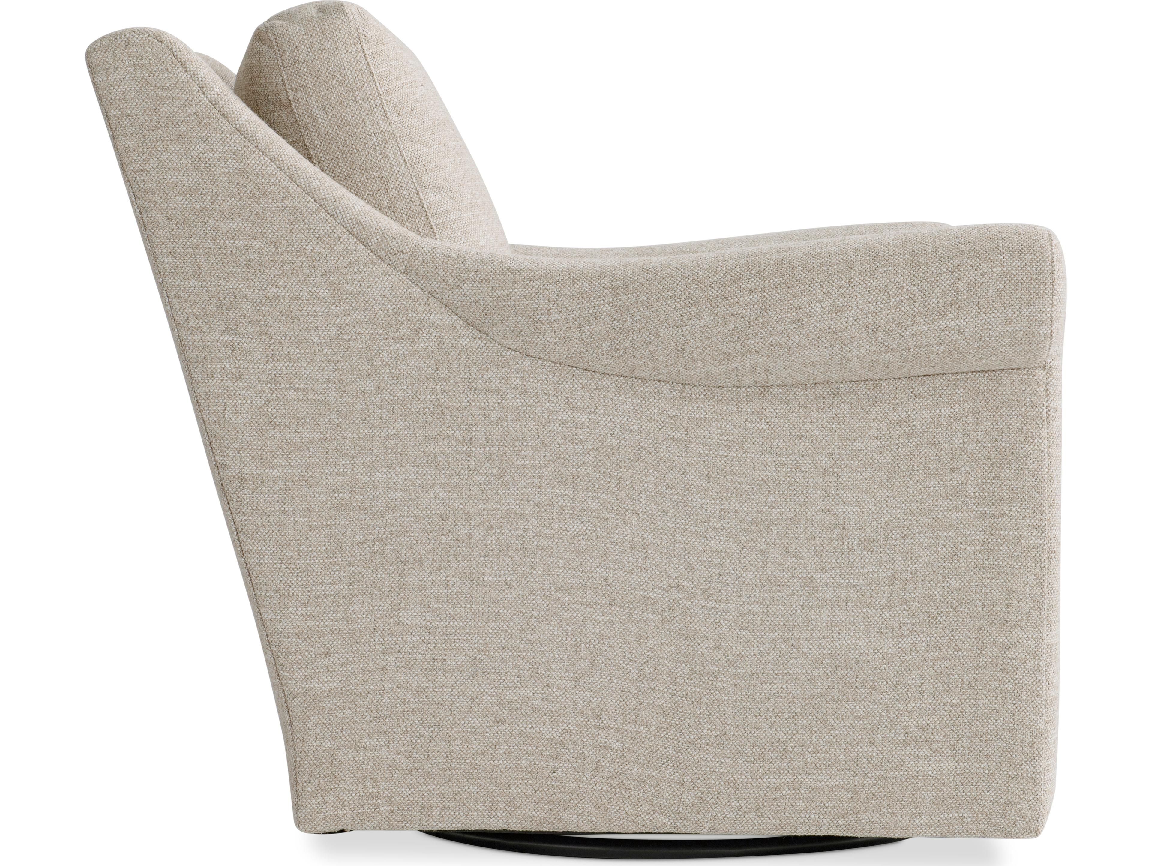 Bernhardt Keirnan Swivel Beige Accent Chair