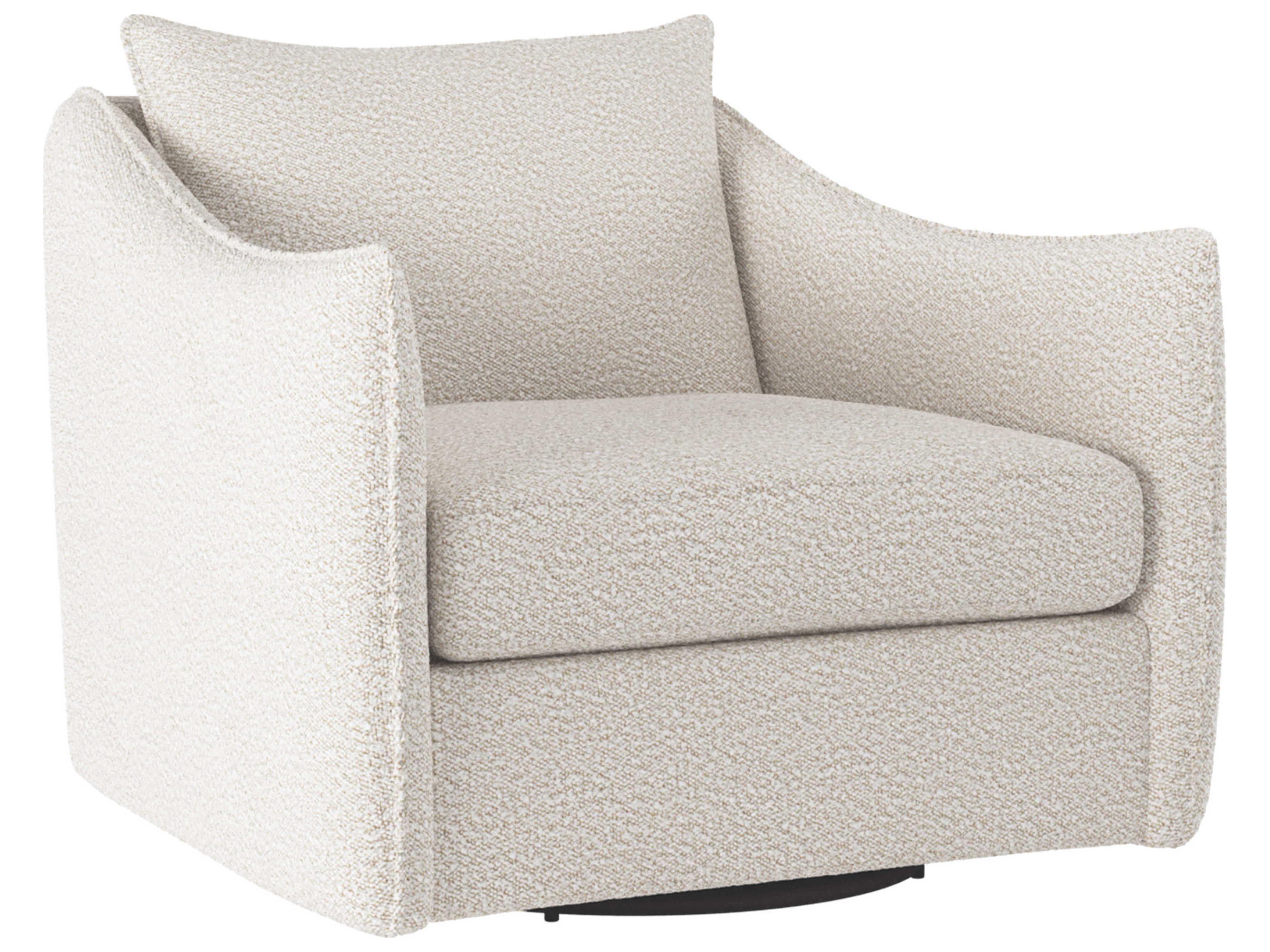 Bernhardt Plush Joli Swivel Fabric Accent Chair