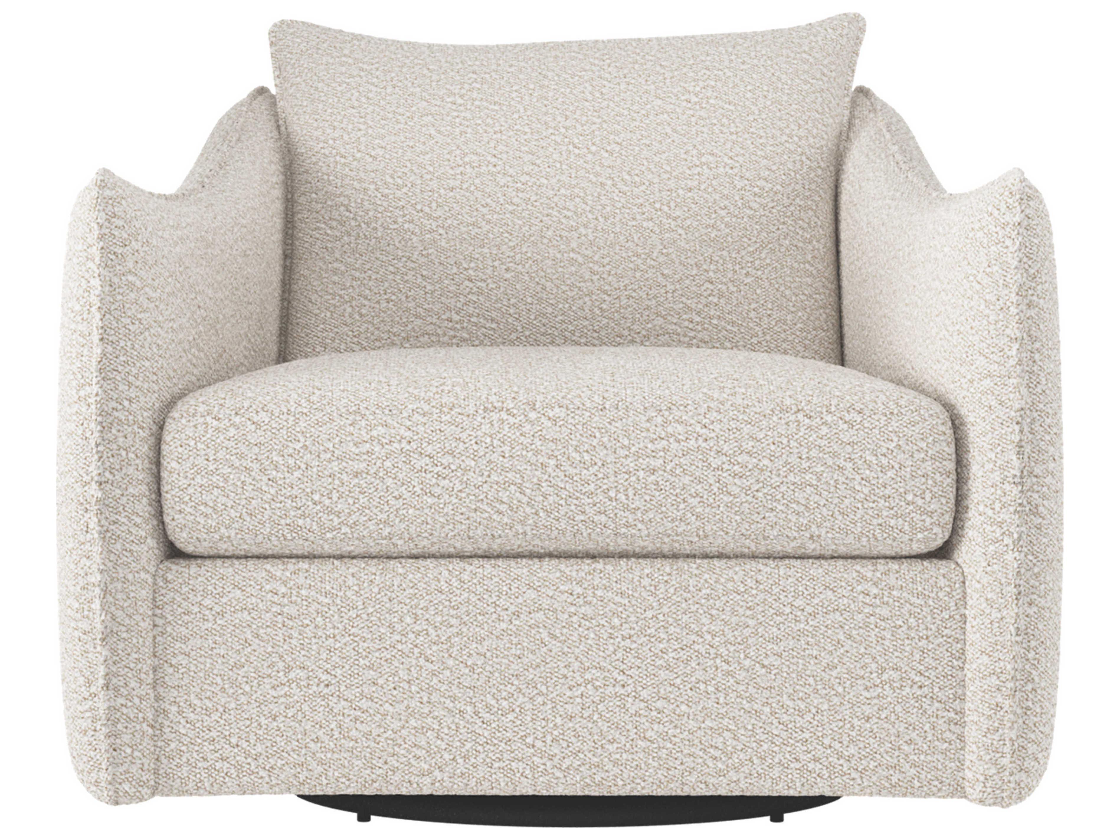 Bernhardt Plush Joli Swivel Fabric Accent Chair