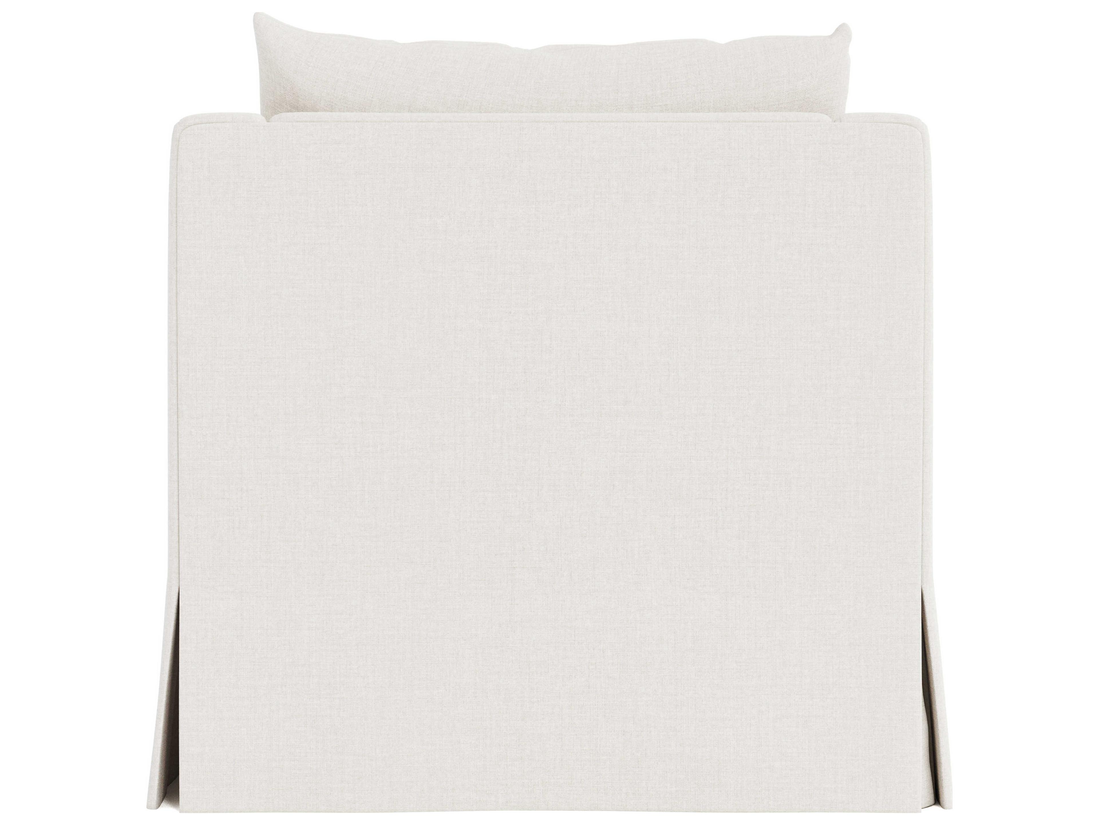 Bernhardt Plush Grace White Fabric Swivel Accent Chair