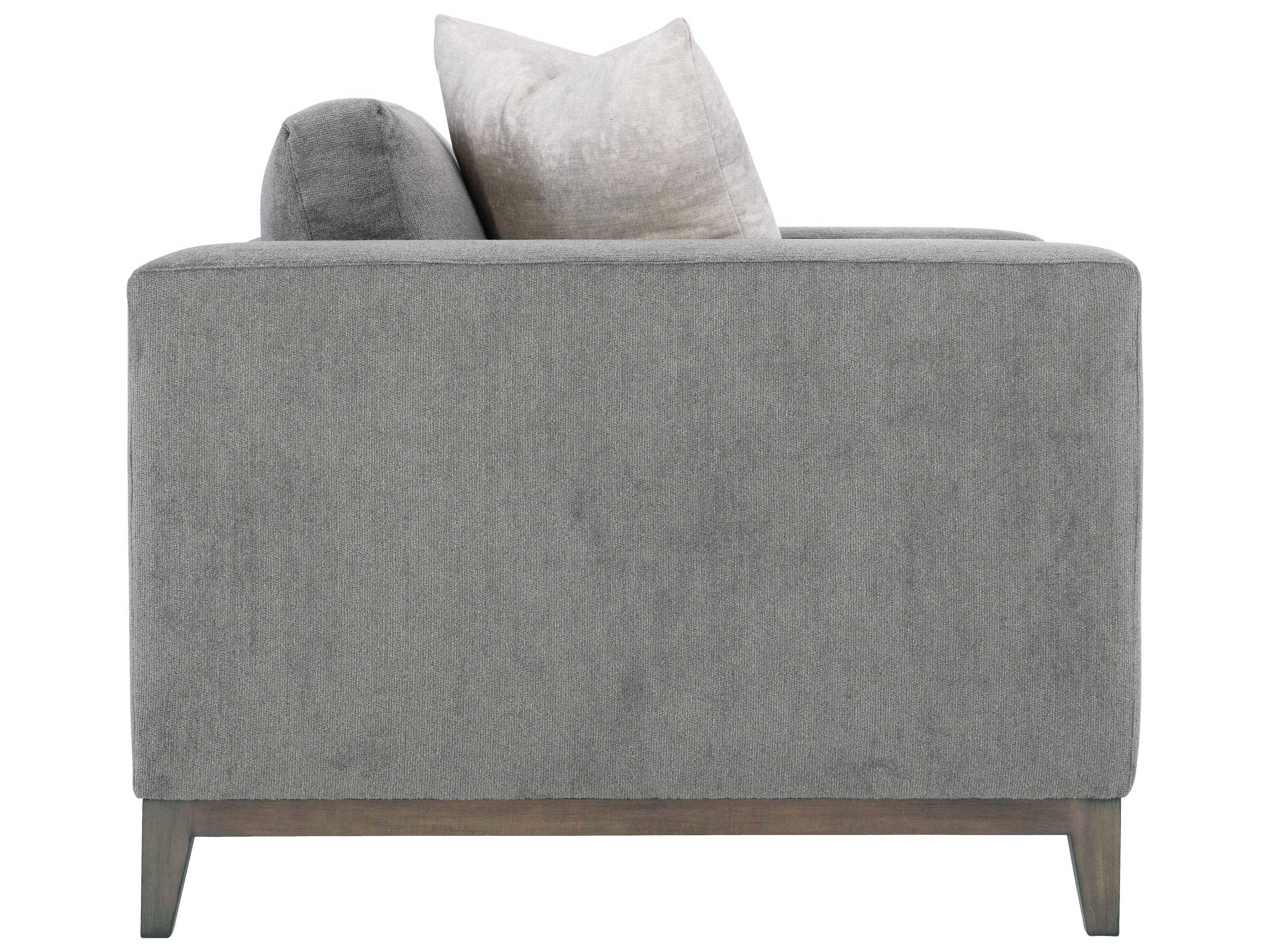 Bernhardt Plush Gray Fabric Accent Chair