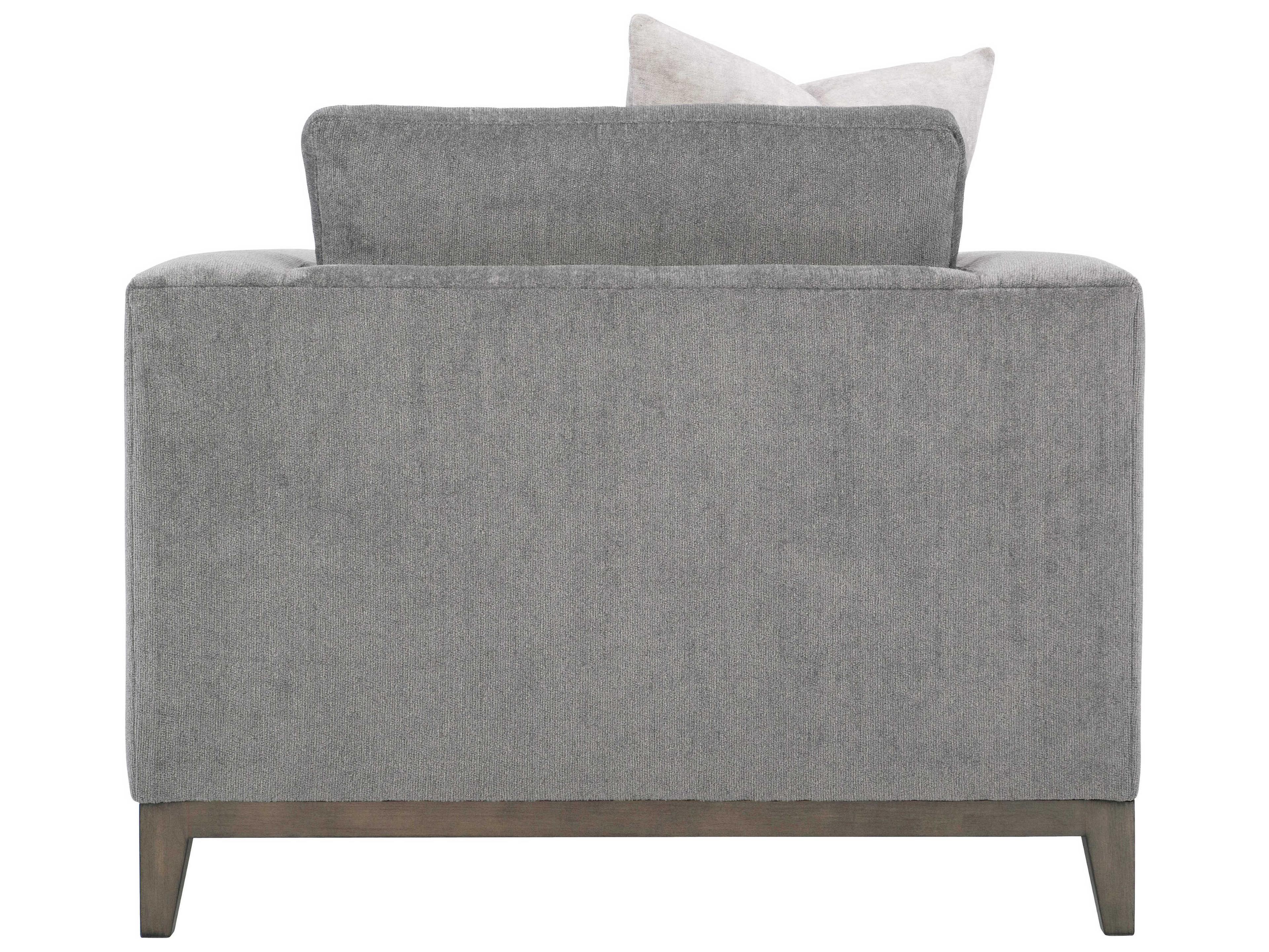 Bernhardt Plush Gray Fabric Accent Chair