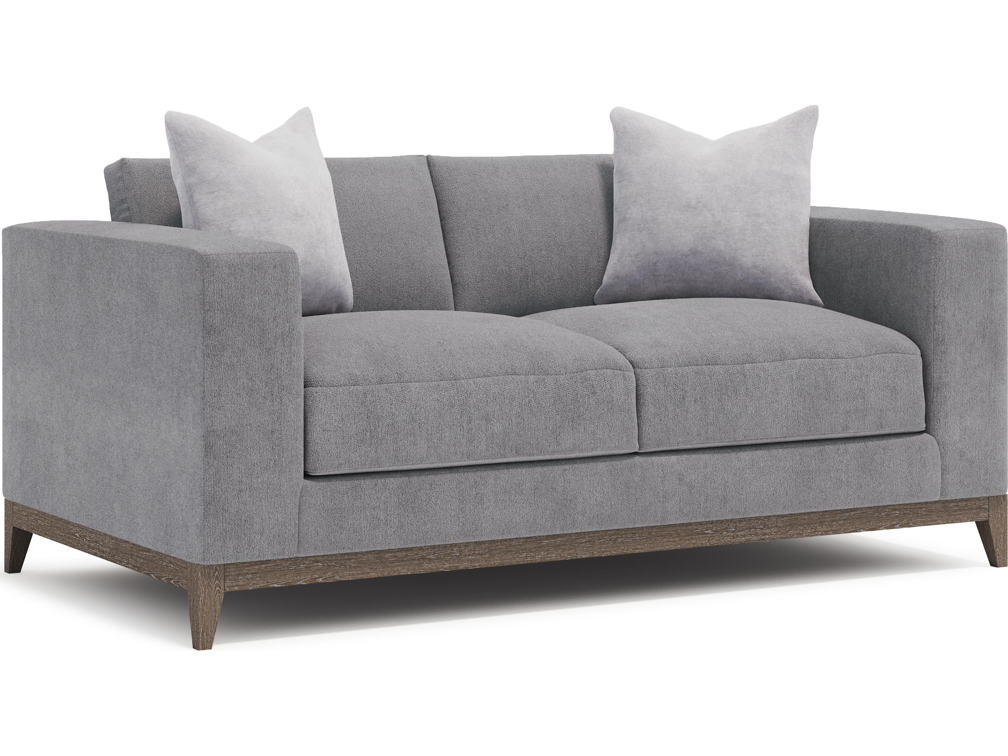 Bernhardt Plush Portobello Gray Upholstered Loveseat