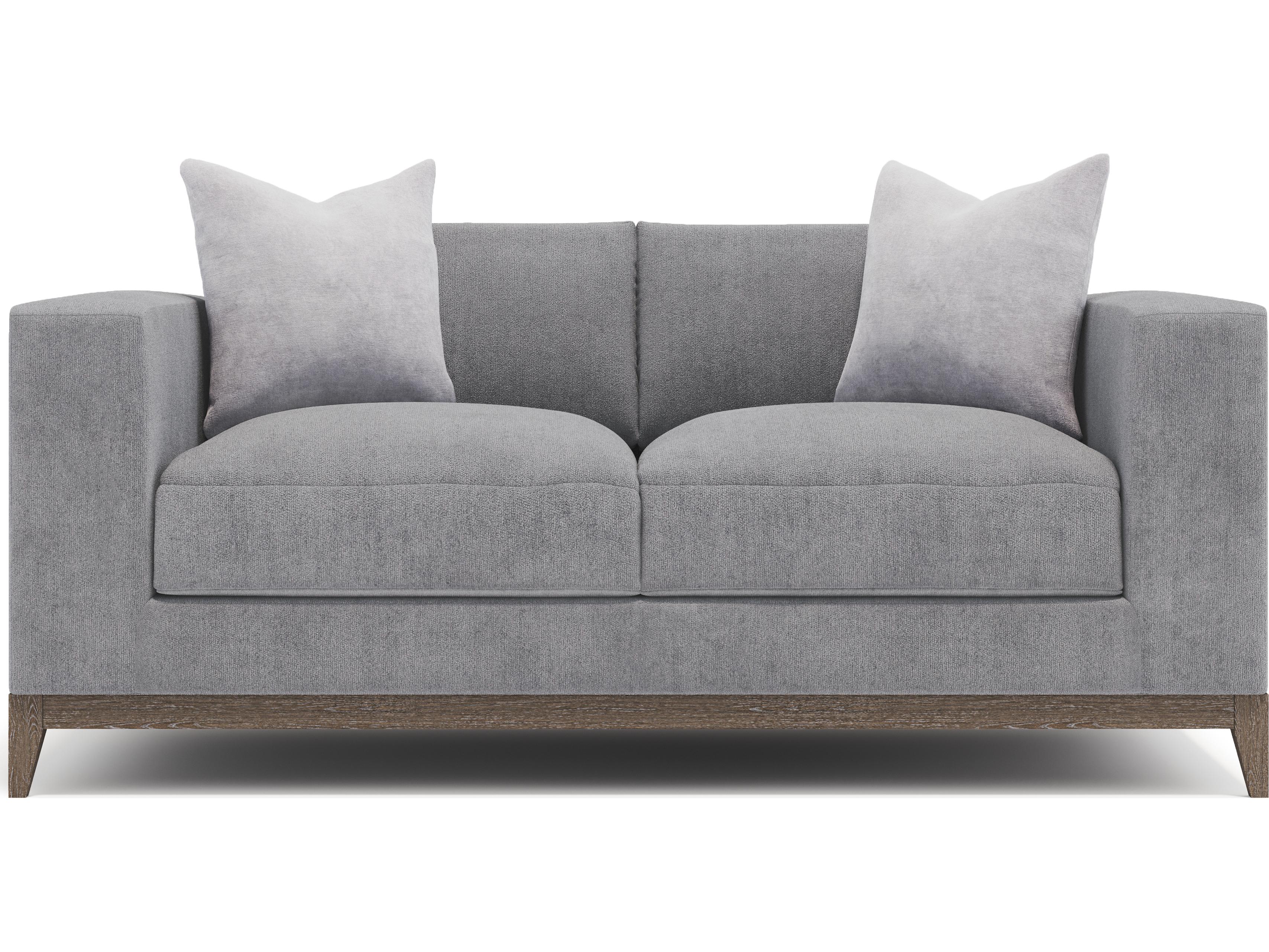 Bernhardt Plush Portobello Gray Upholstered Loveseat