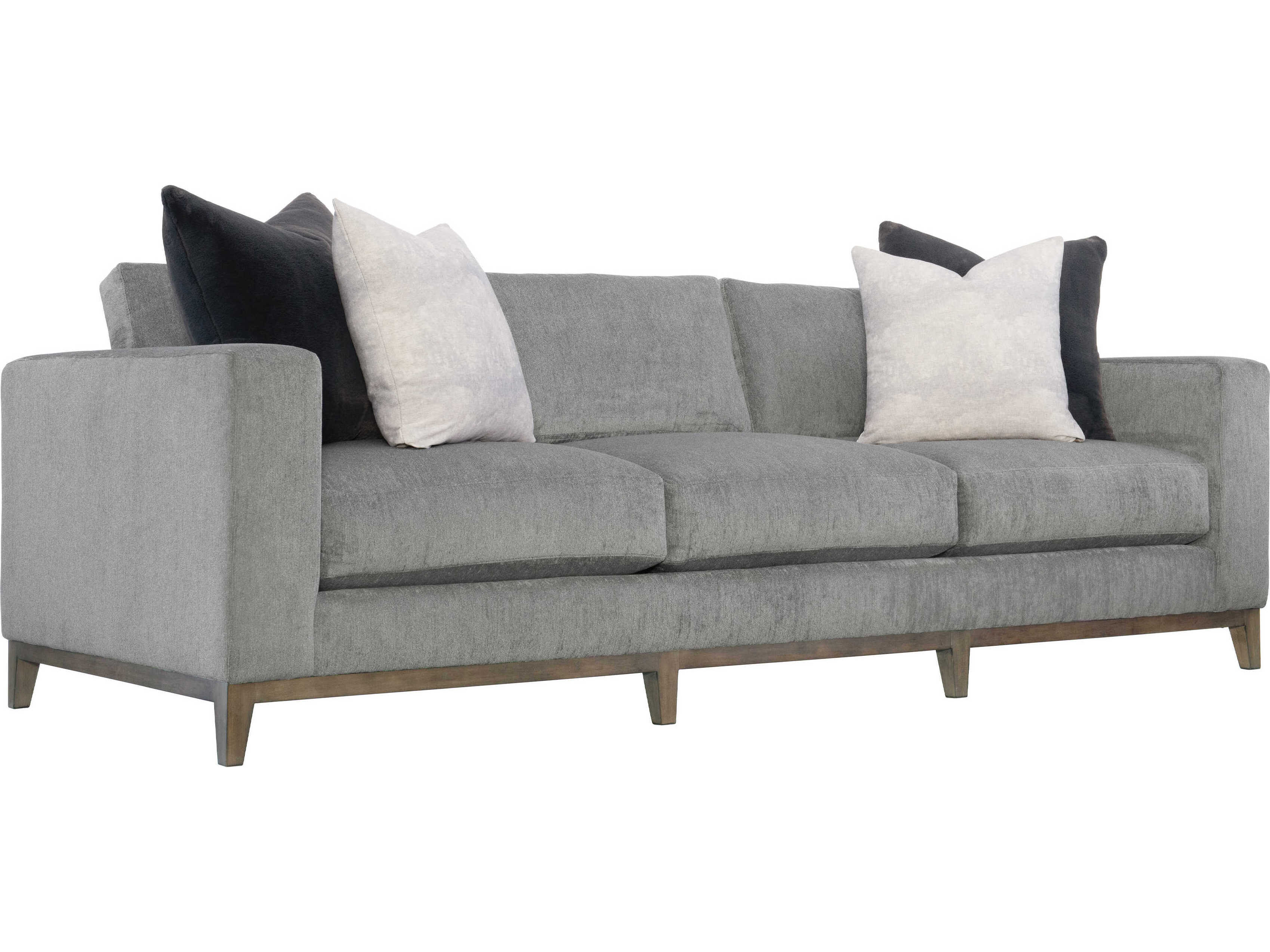 Bernhardt Plush Gray Upholstered Sofa