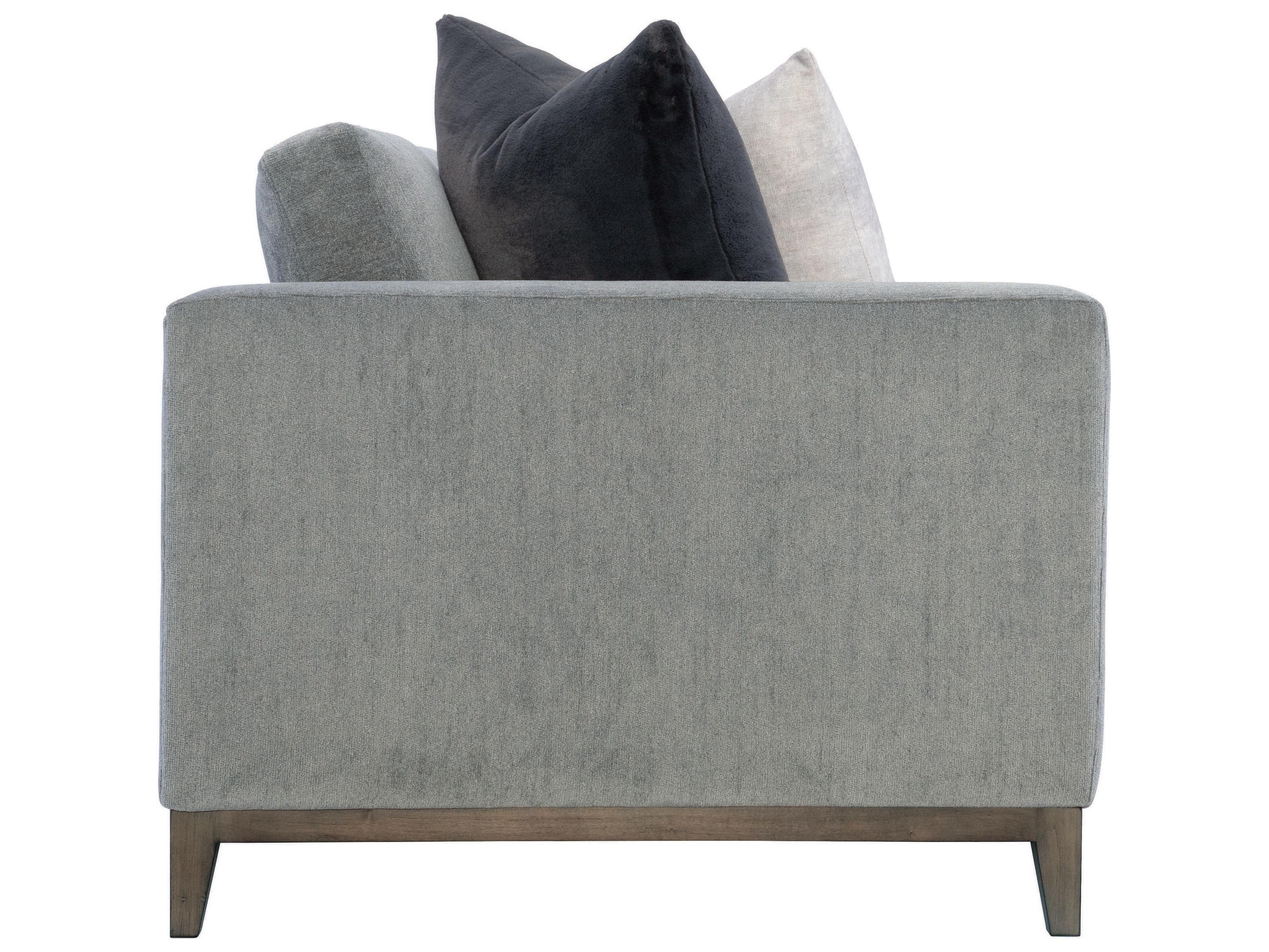 Bernhardt Plush Gray Upholstered Sofa