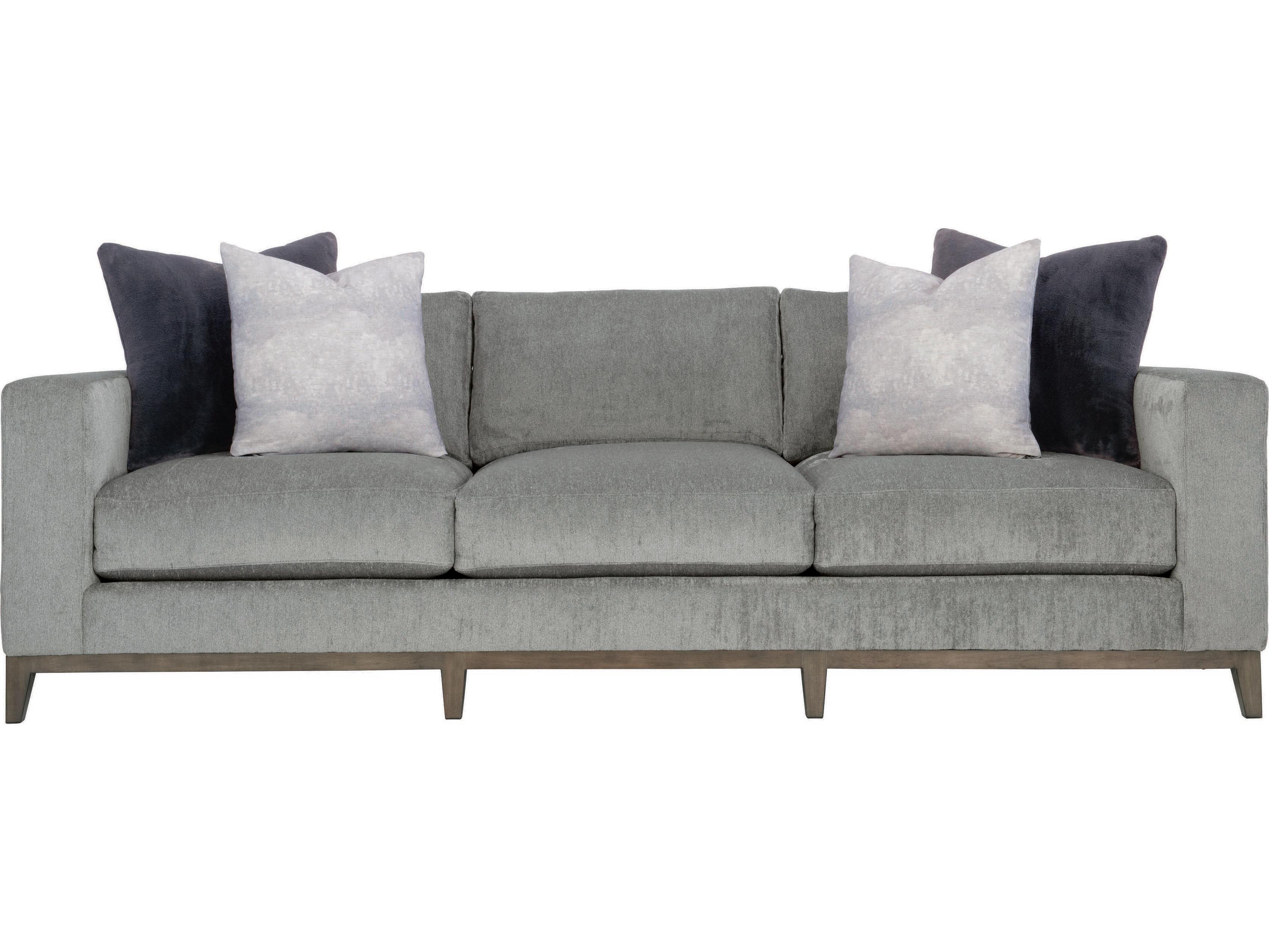 Bernhardt Plush Gray Upholstered Sofa