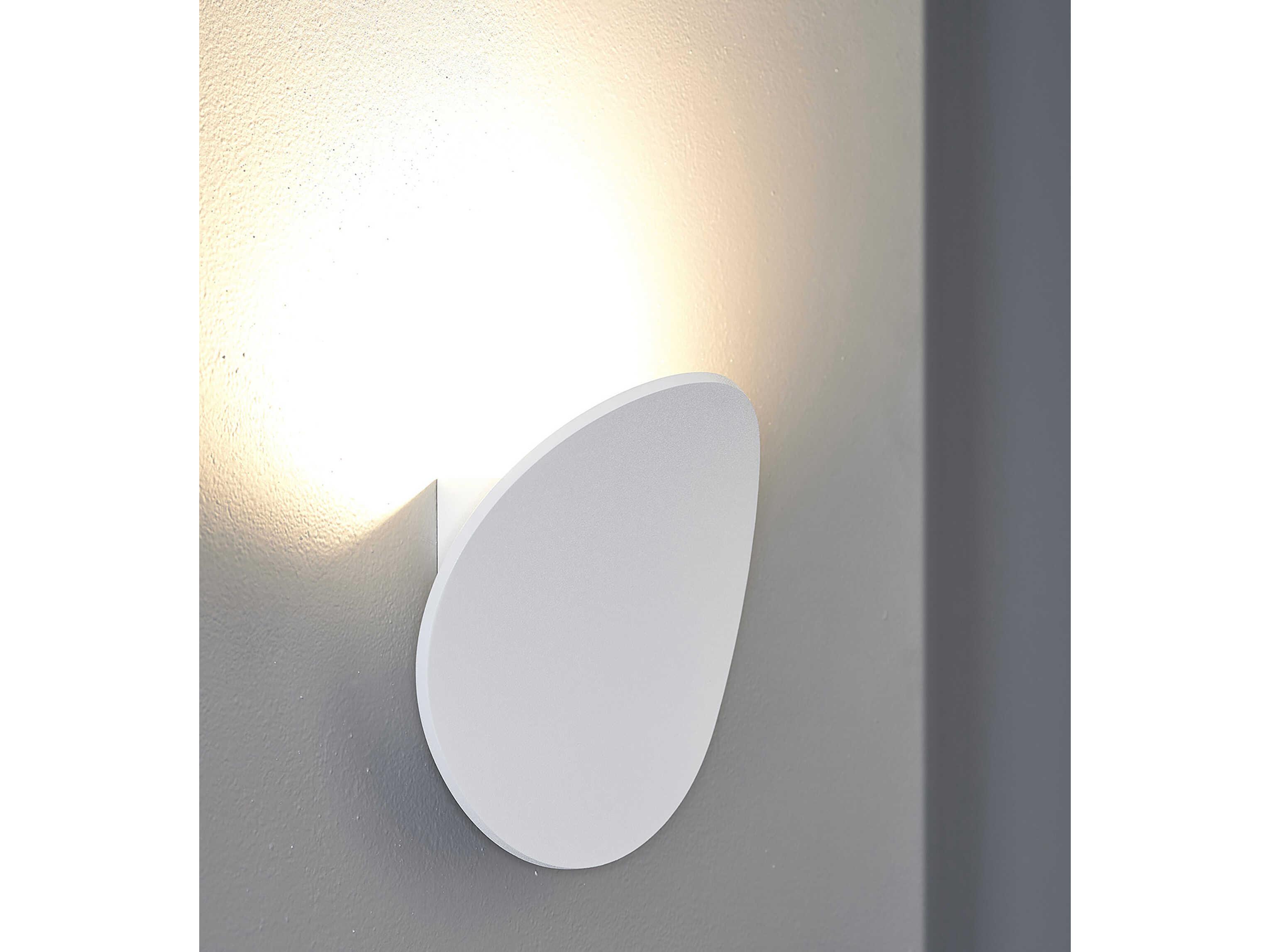 Bruck Lighting Lunaro 1-Light Textured White LED Wall Sconce