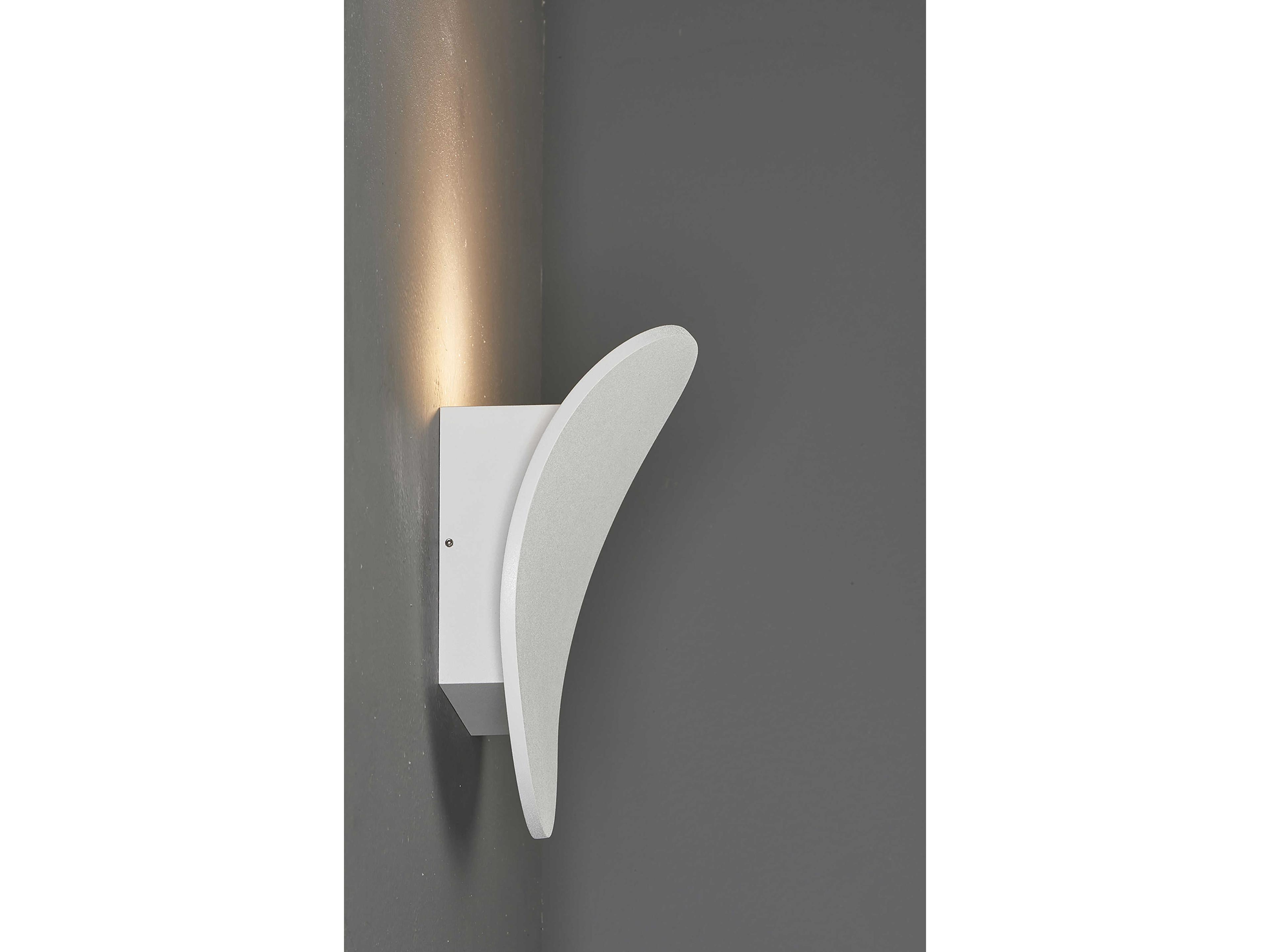 Bruck Lighting Lunaro 1-Light Textured White LED Wall Sconce