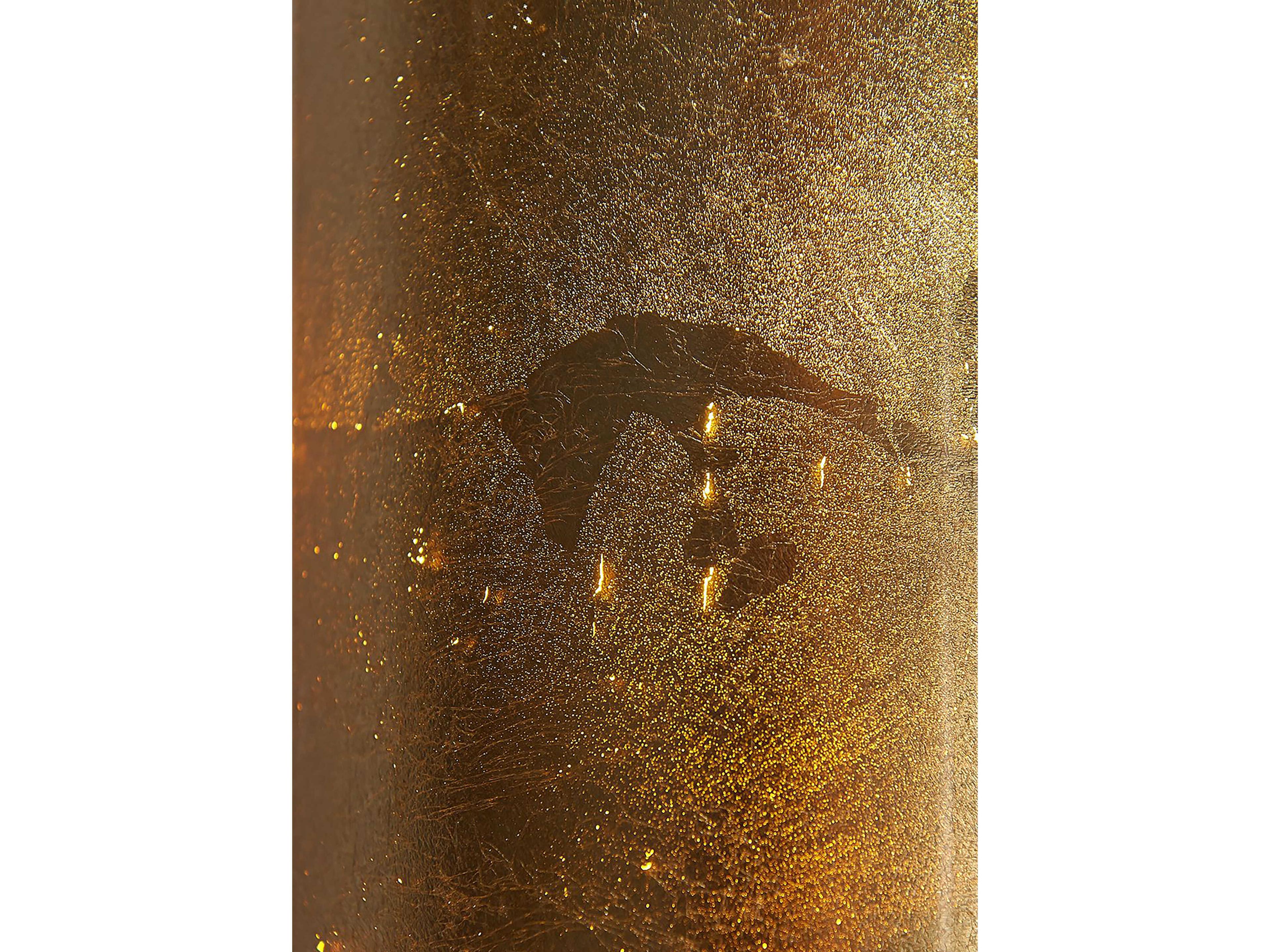 Bruck Lighting Cyrus 1-Light Gold Glass Cylinder Mini Pendant