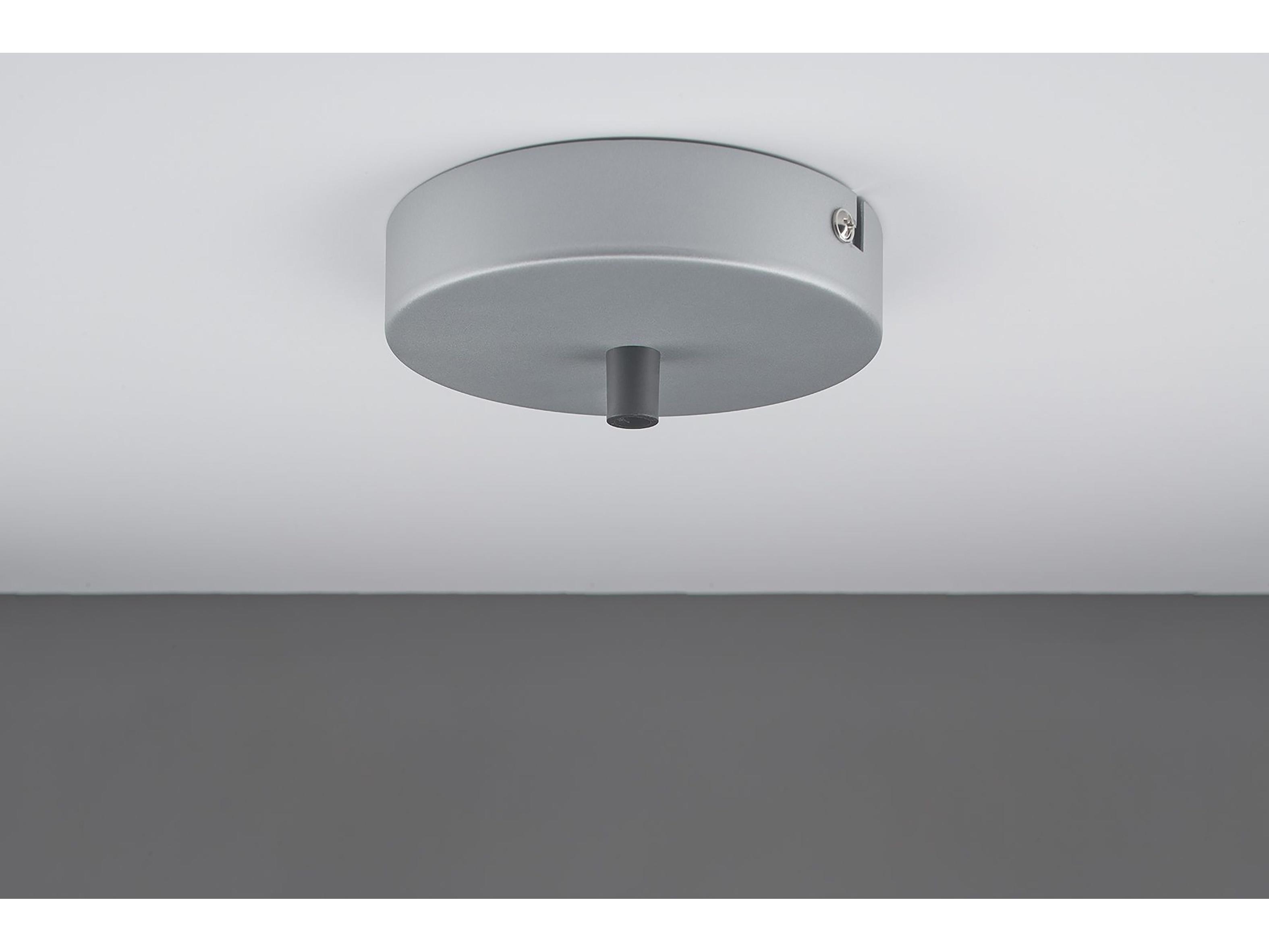 Bruck Lighting London 1-Light Gray Glass Cylinder Mini Pendant