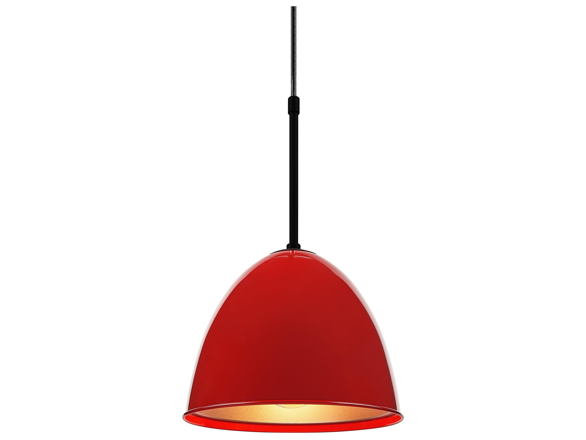 Bruck Lighting Classic 1-Light Red Bell Mini Pendant