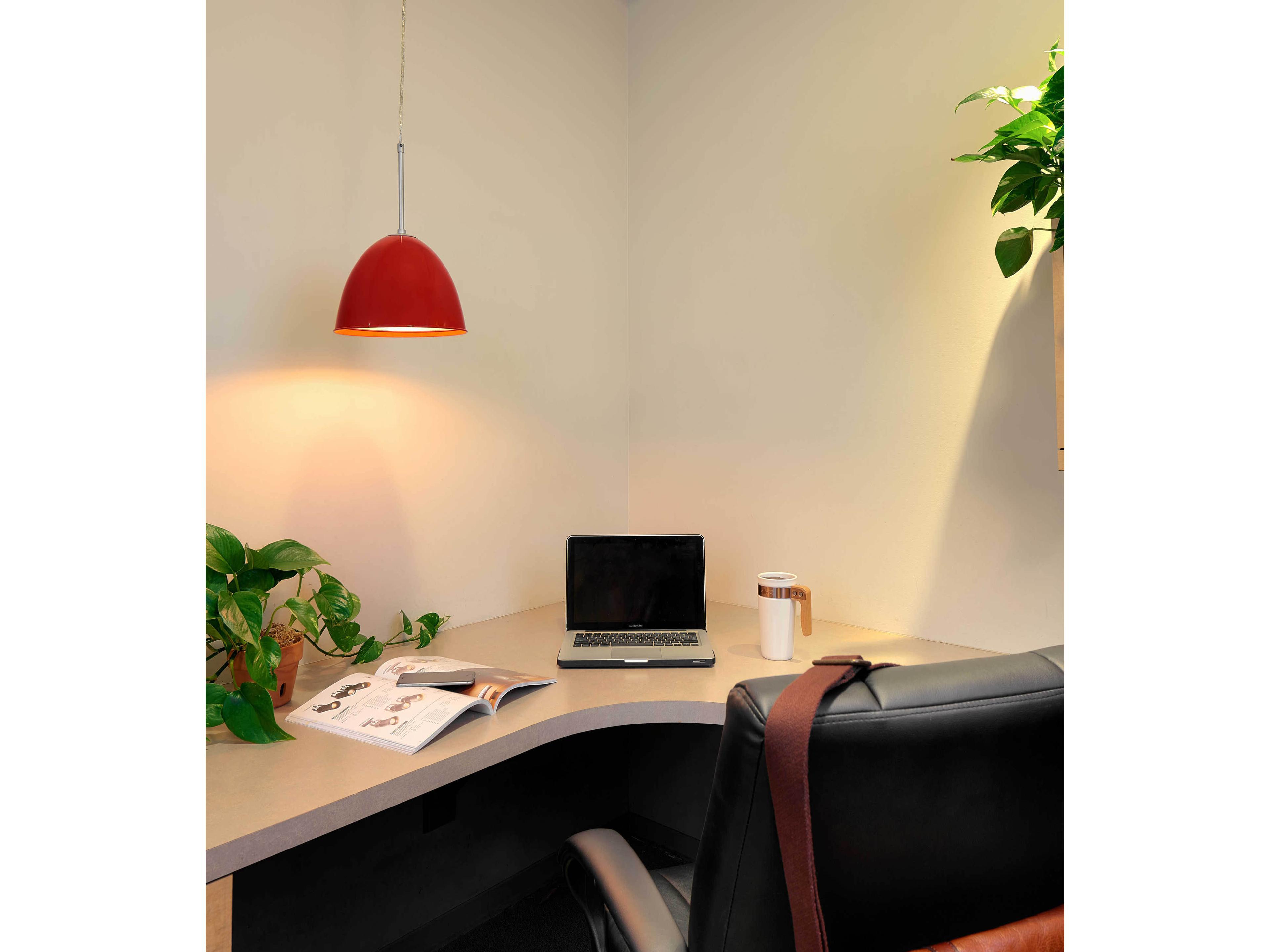 Bruck Lighting Classic 1-Light Red Bell Mini Pendant