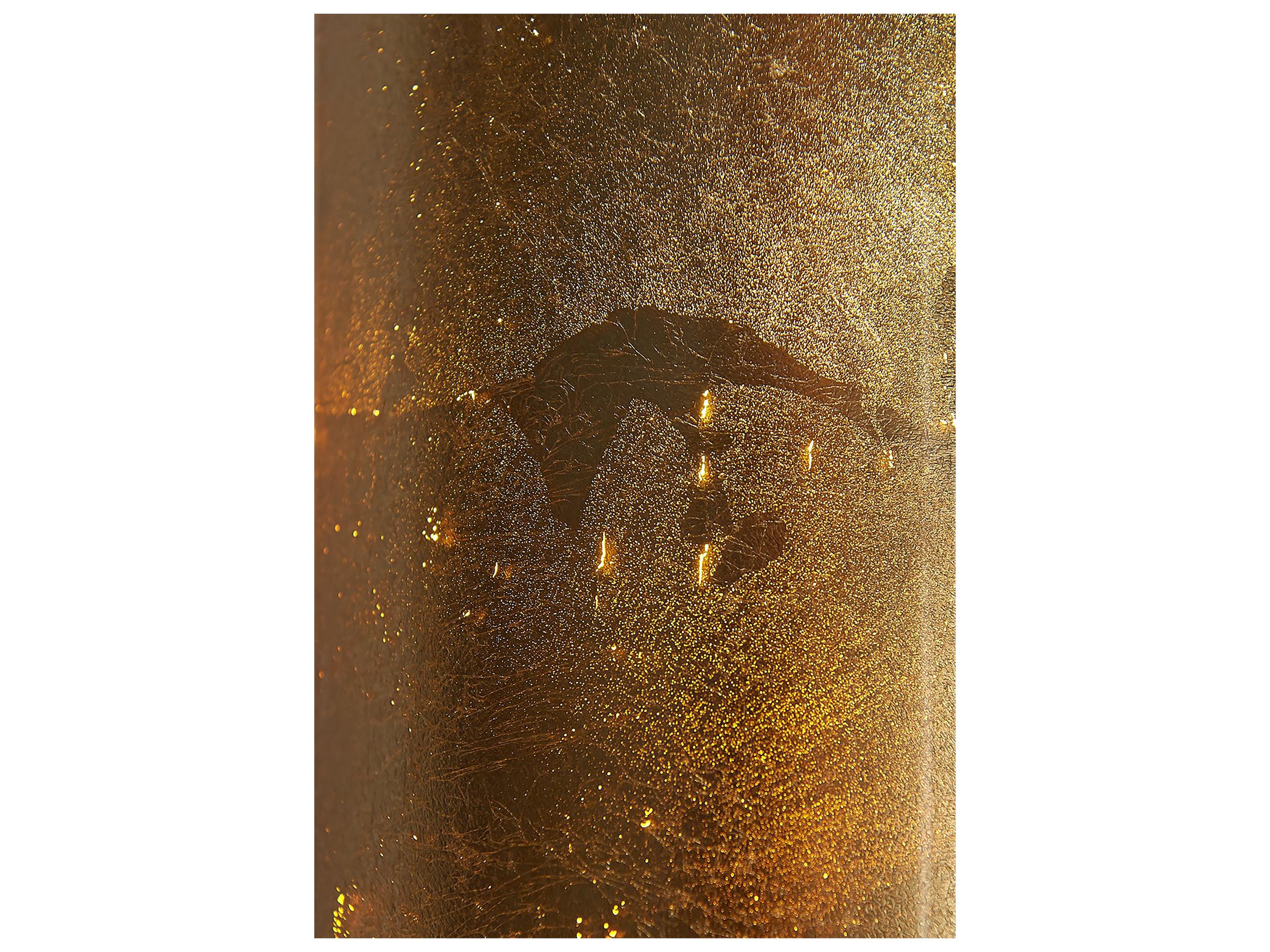 Bruck Lighting Cyrus 1-Light Gold Glass LED Cylinder Mini Pendant