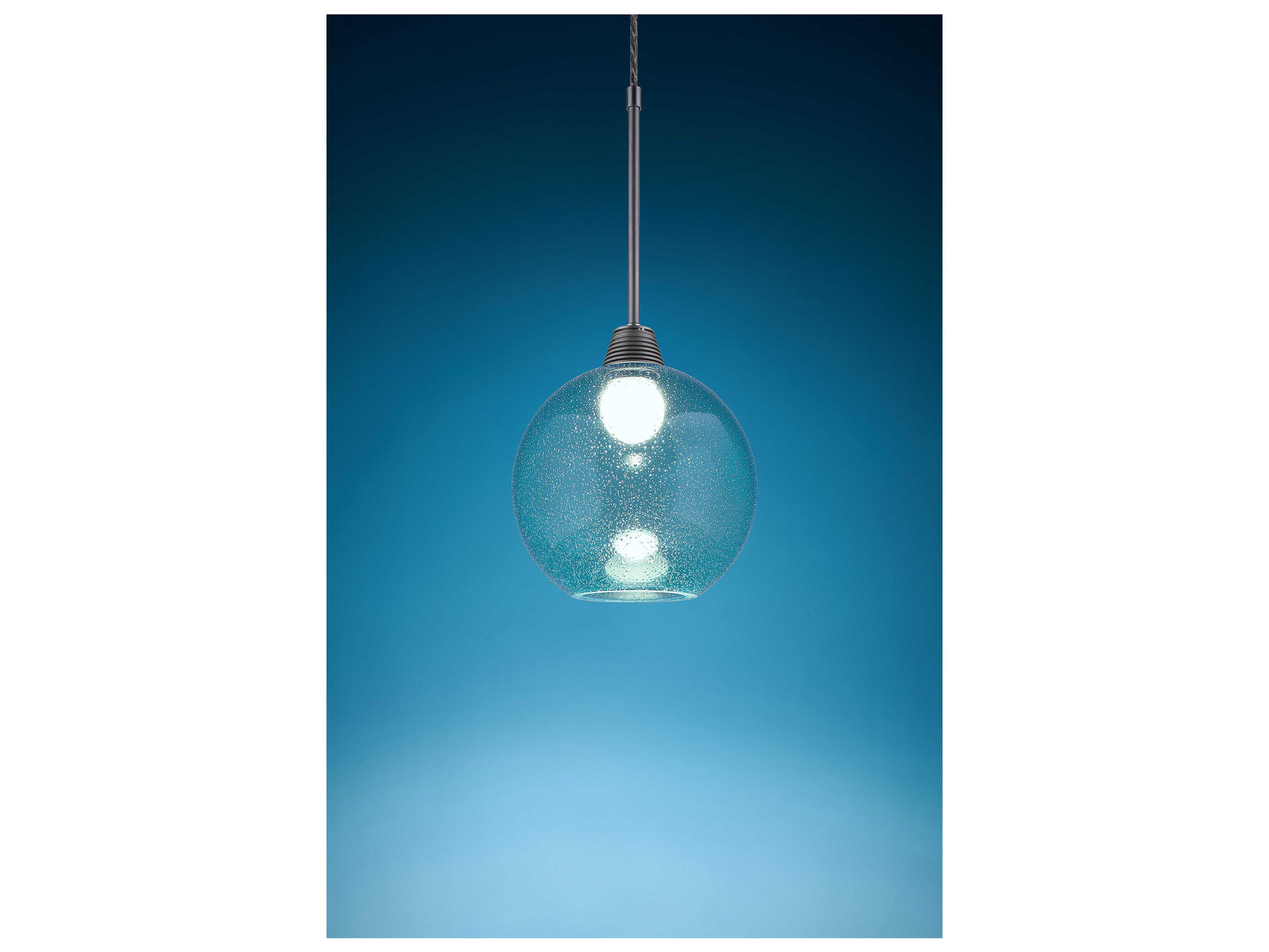 Bruck Lighting Bobo 1-Light Green Glass LED Globe Mini Pendant