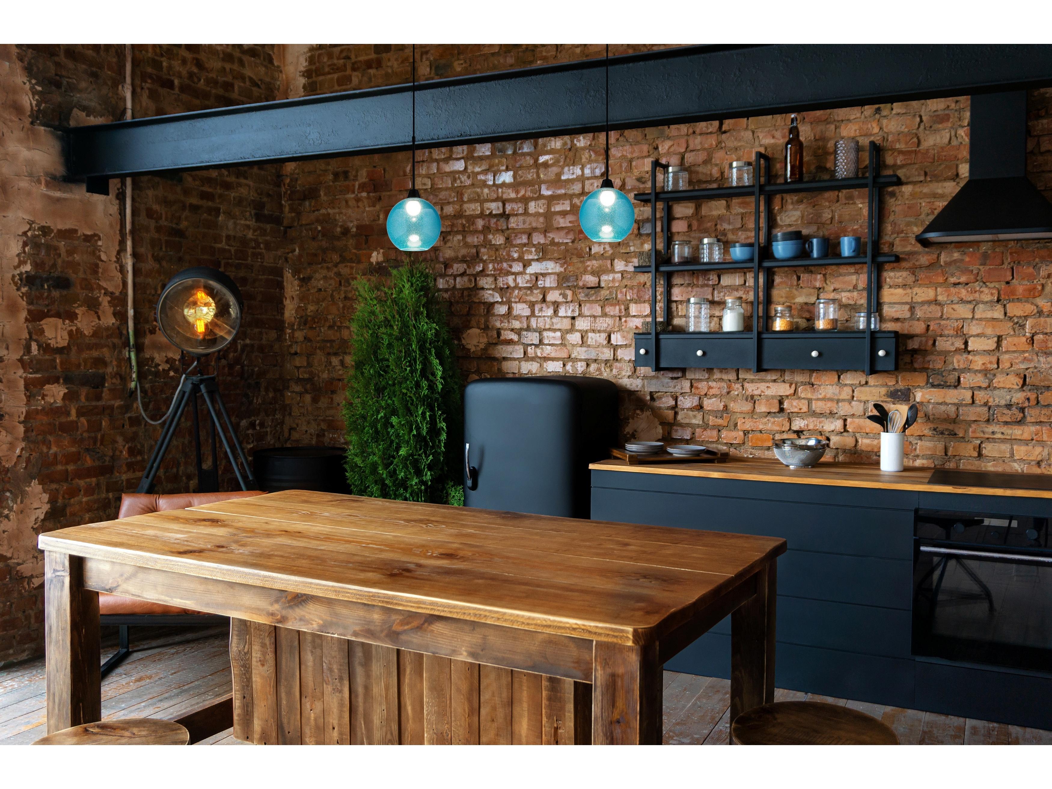 Bruck Lighting Bobo 1-Light Green Glass LED Globe Mini Pendant